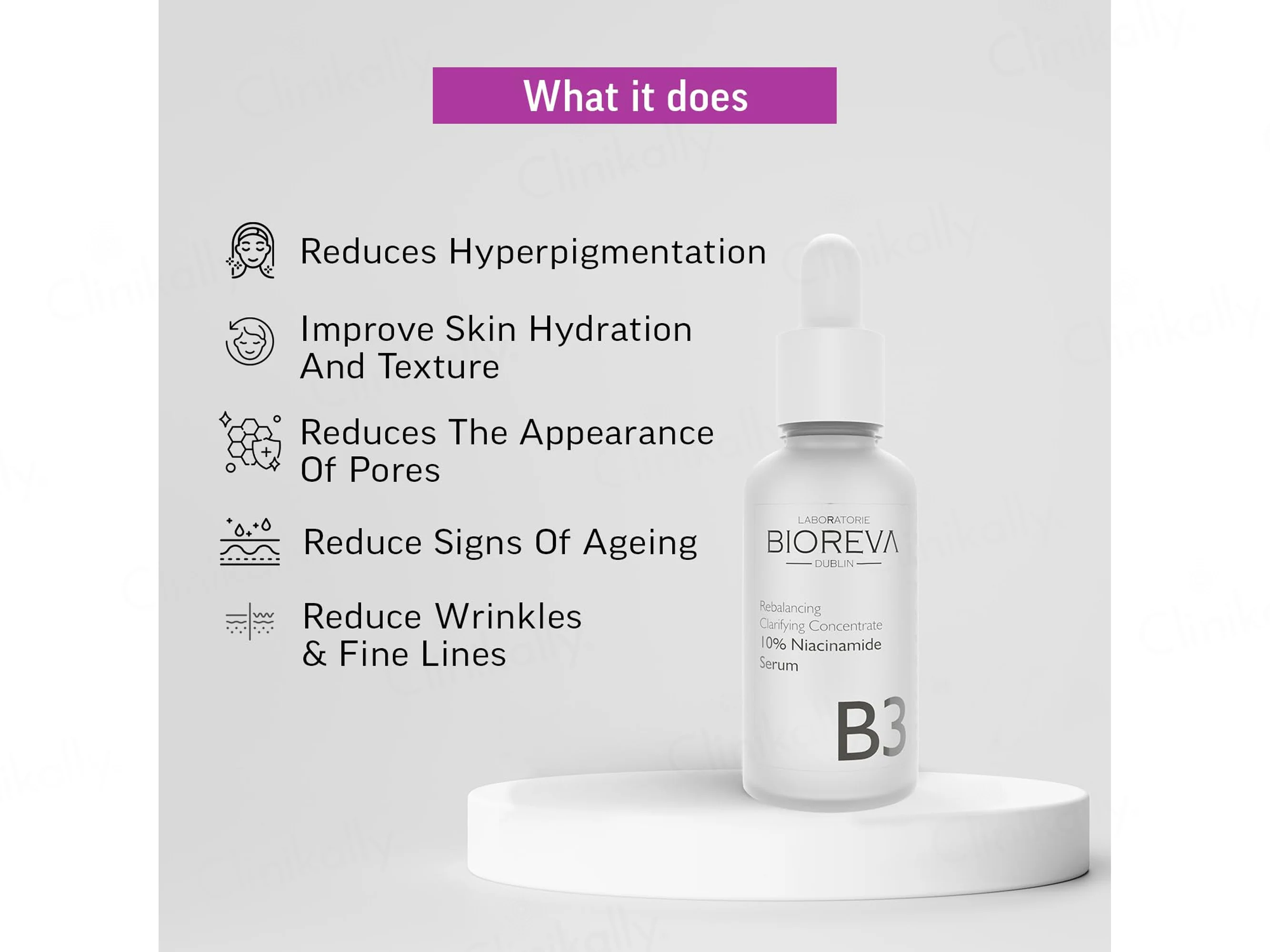 Bioreva 10% Niacinamide Clarifying Concentrate Face Serum - Image 3