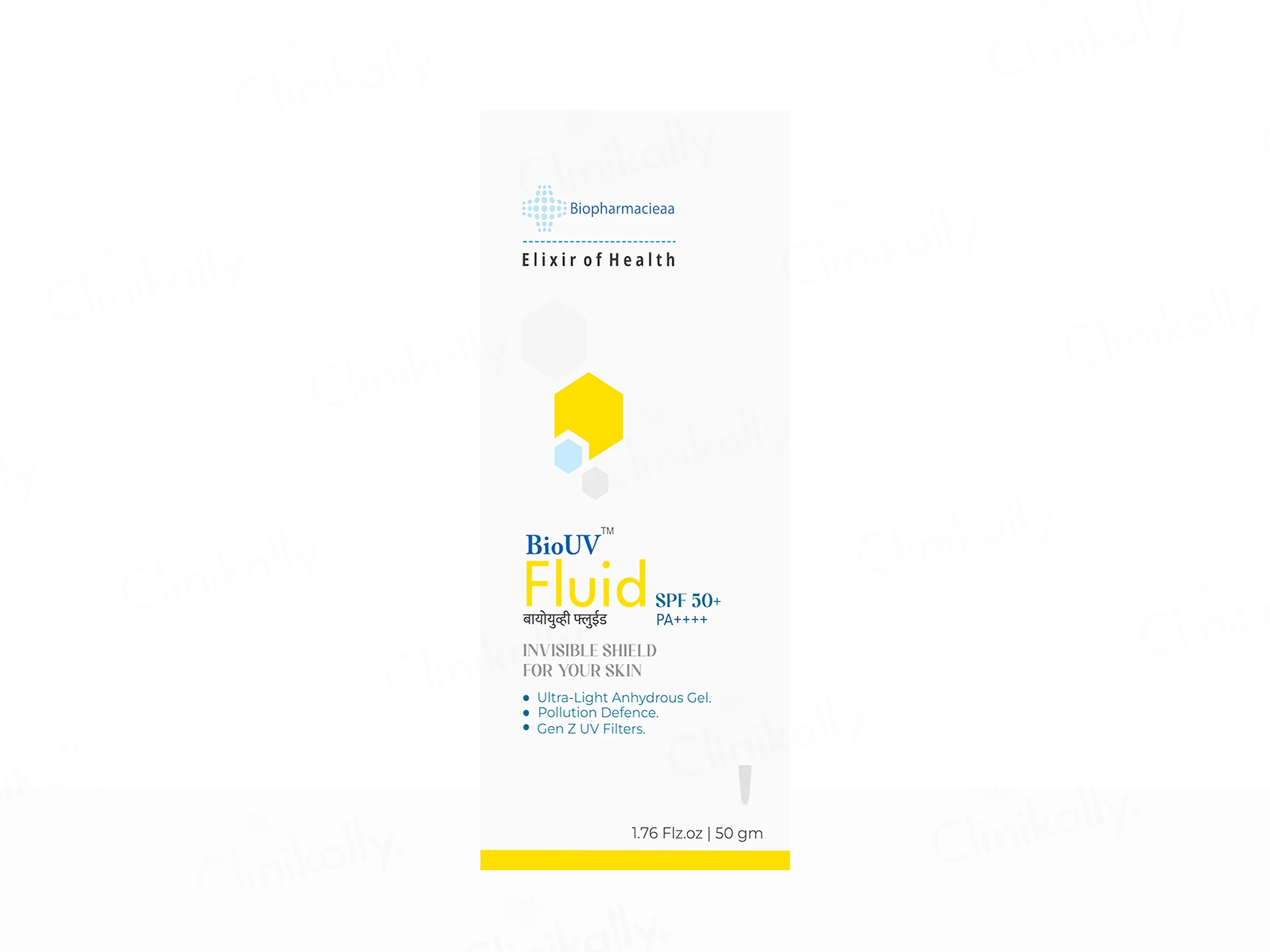 BioUV Fluid Ultra-Light Anhydrous Invisible Shield Sunscreen Gel SPF 50+ PA++++ - Image 2