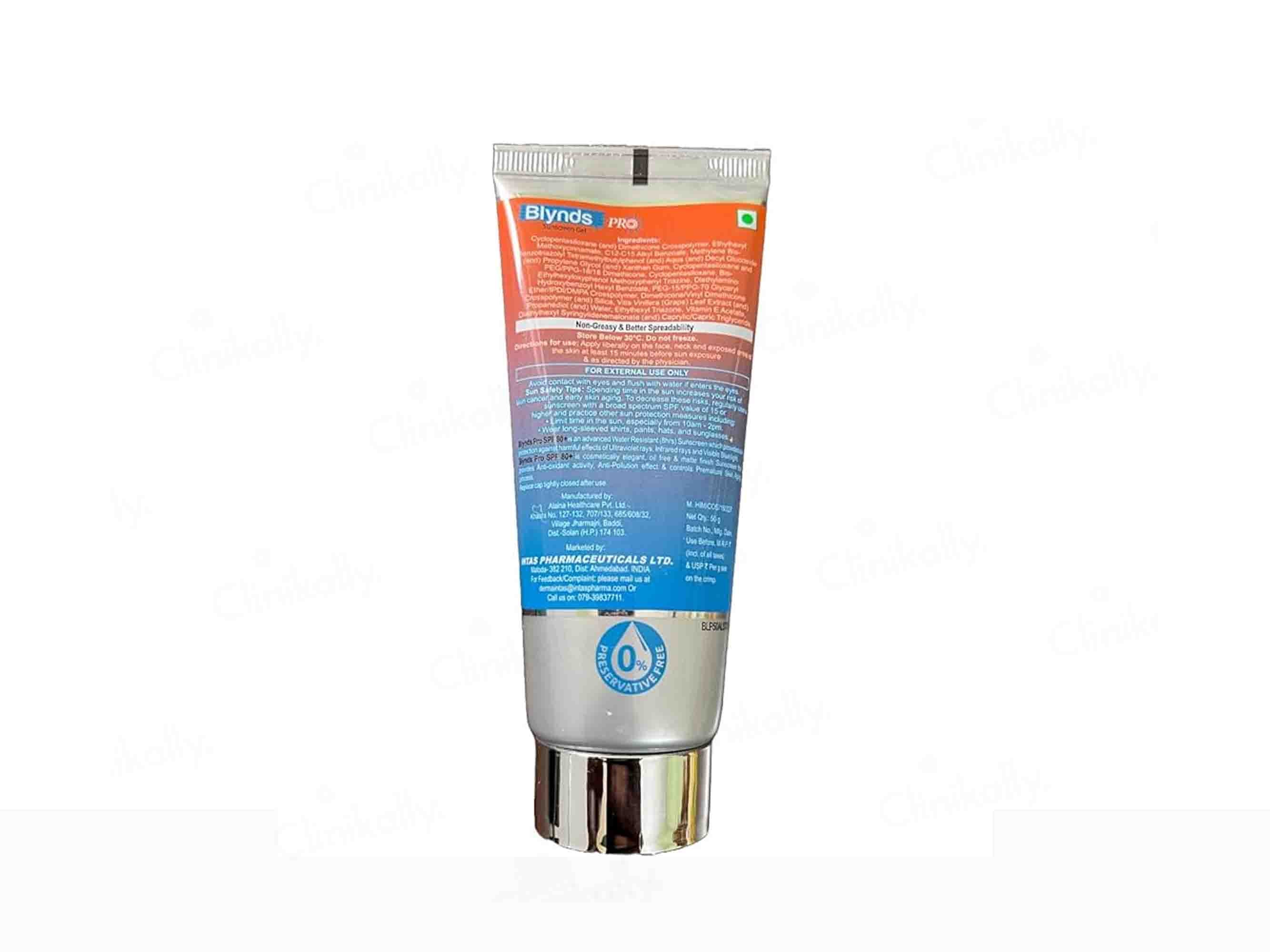 Blynds Pro Sunscreen Gel SPF 80+ PA+++ - Image 5