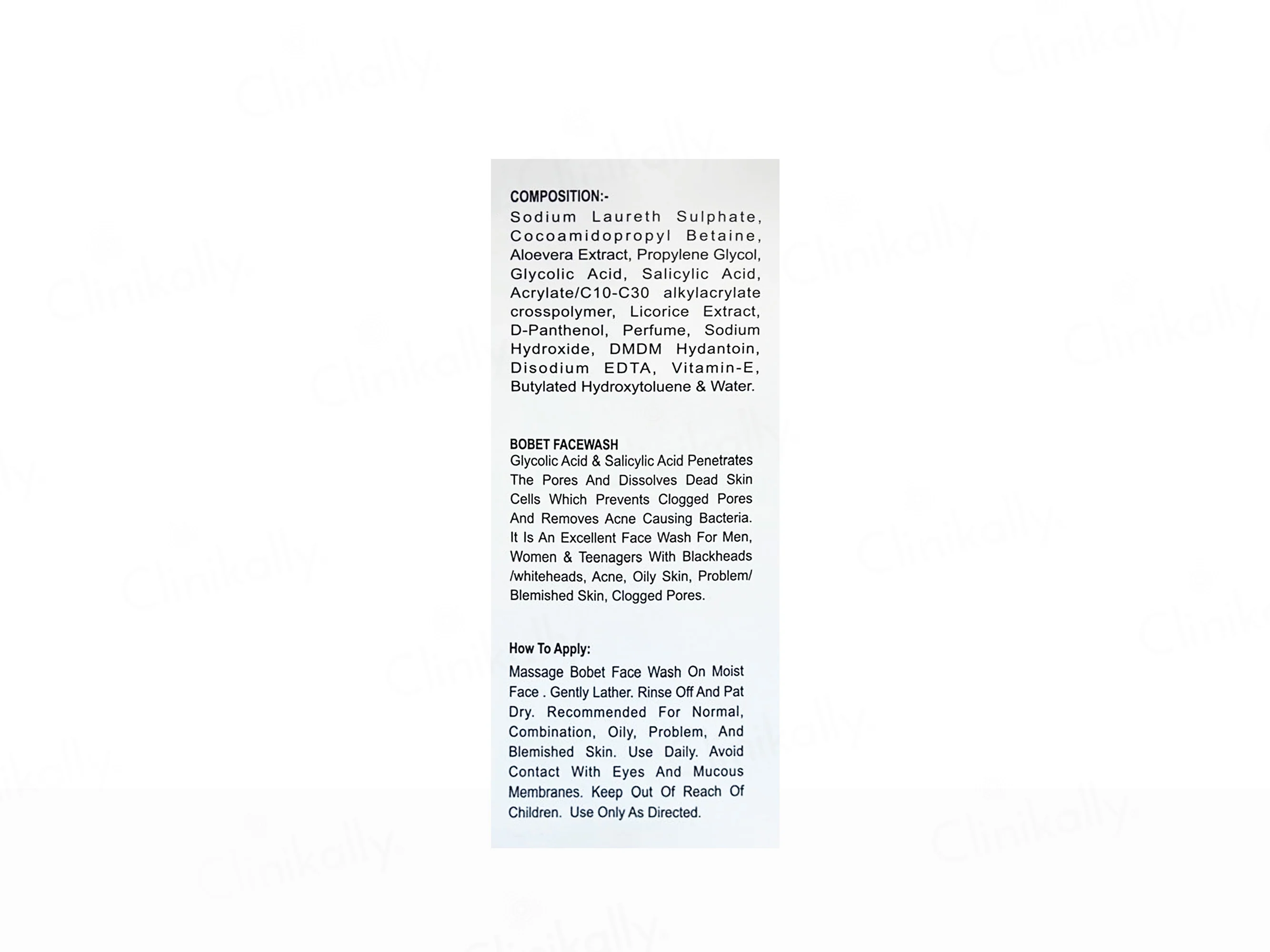 Bobet Glycolic & Salicylic Acid Face Wash - Image 2