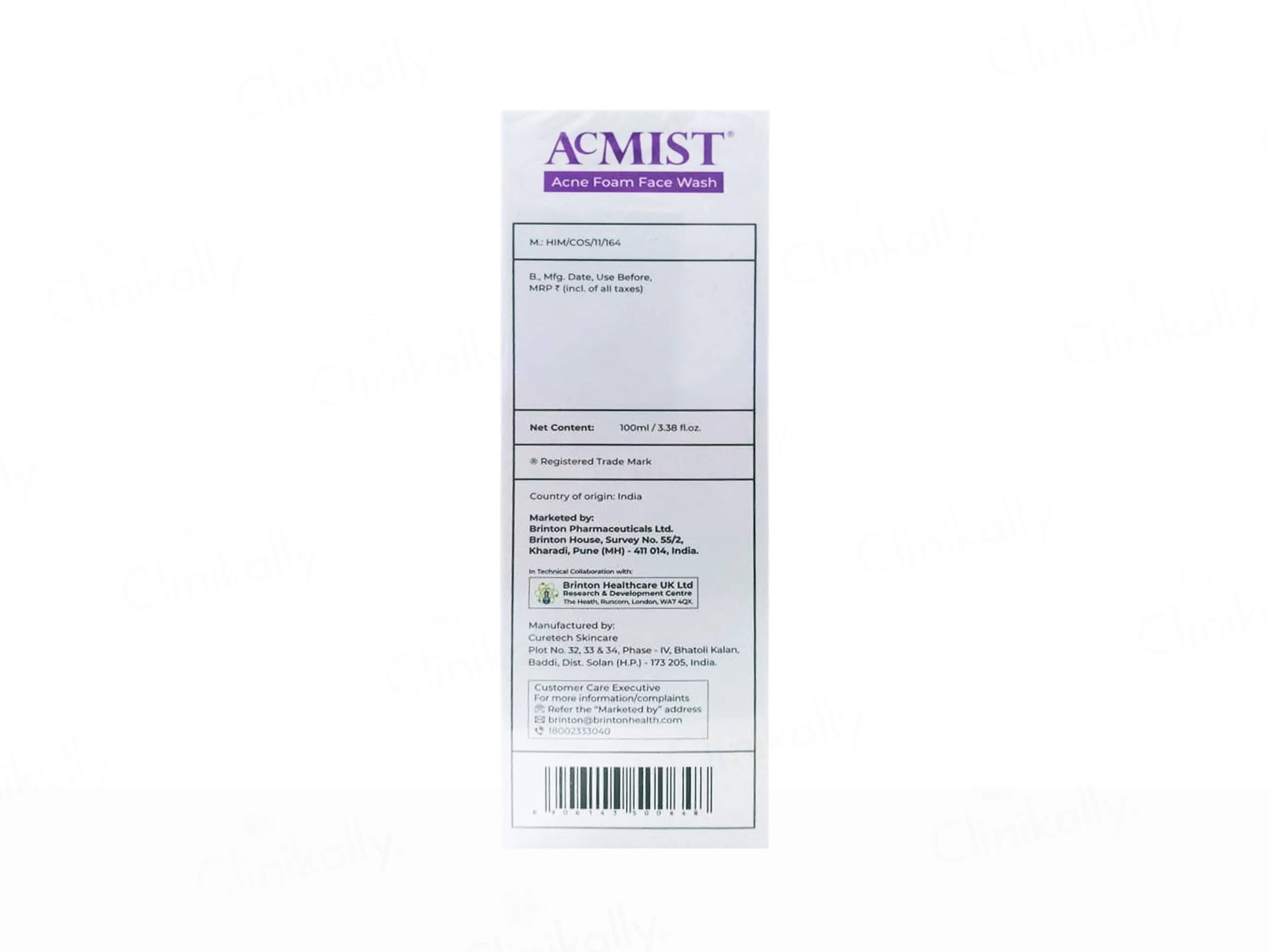 Brinton Acmist Acne Foam Face Wash - Image 3
