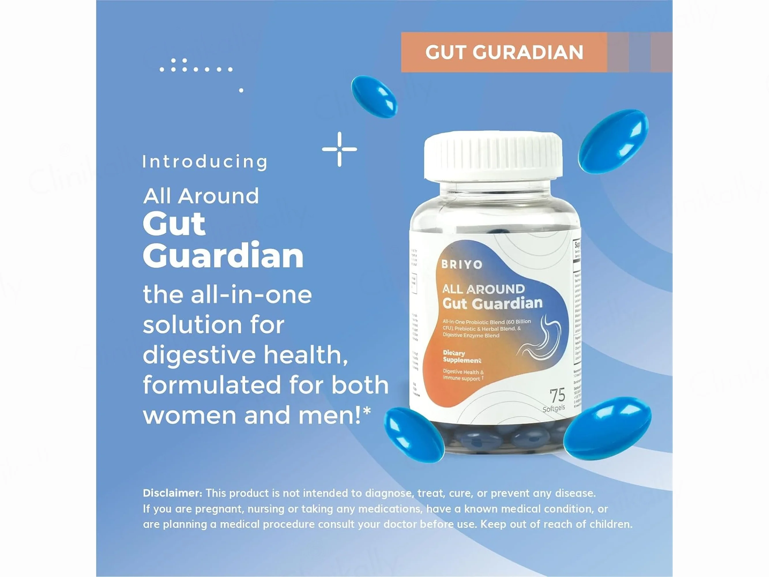 Briyo All Around Gut Guardian 60 Billion CFU Dietary Supplement Capsule - Image 10