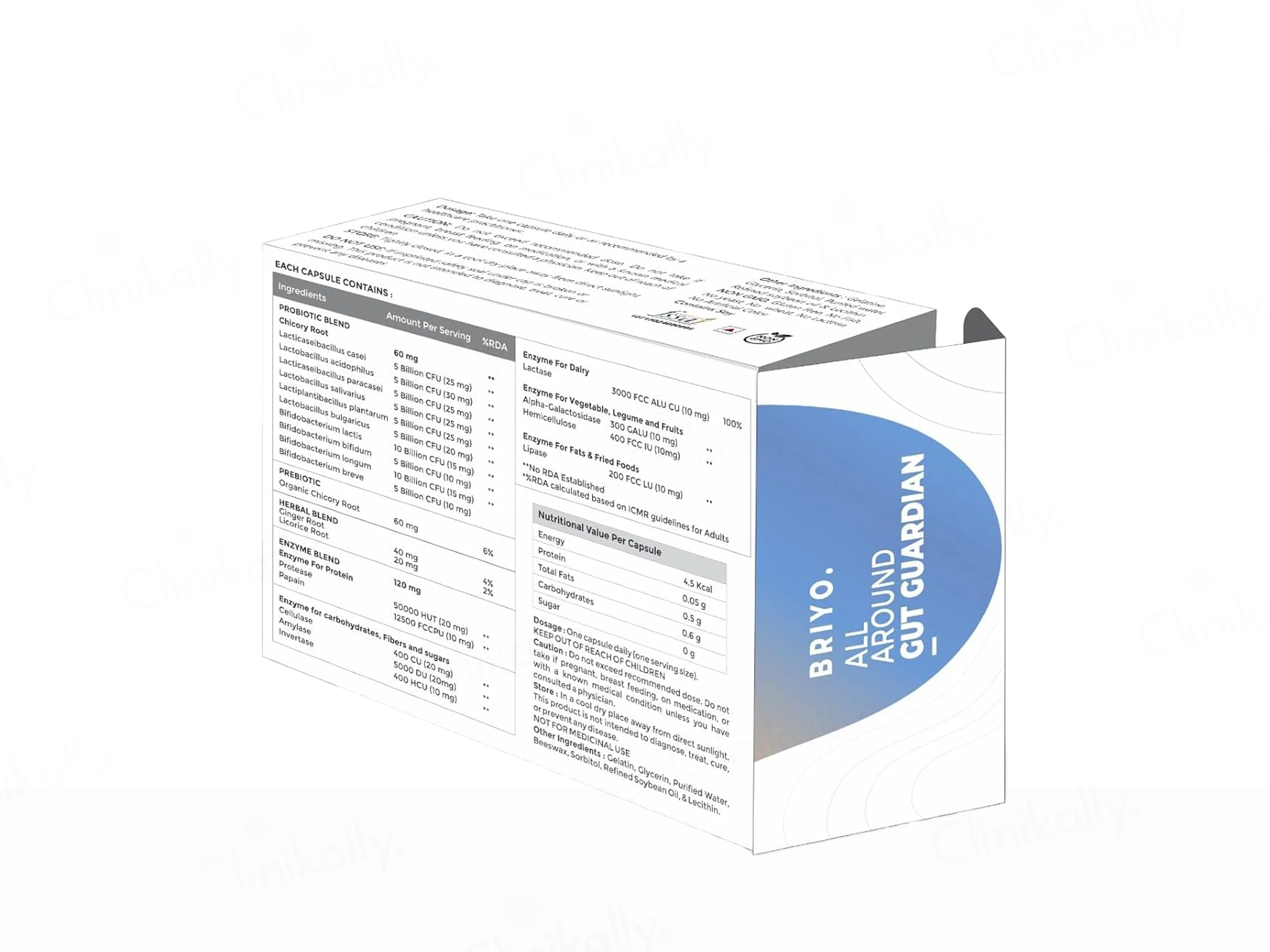 Briyo All Around Gut Guardian 60 Billion CFU Dietary Supplement Capsule - Image 2