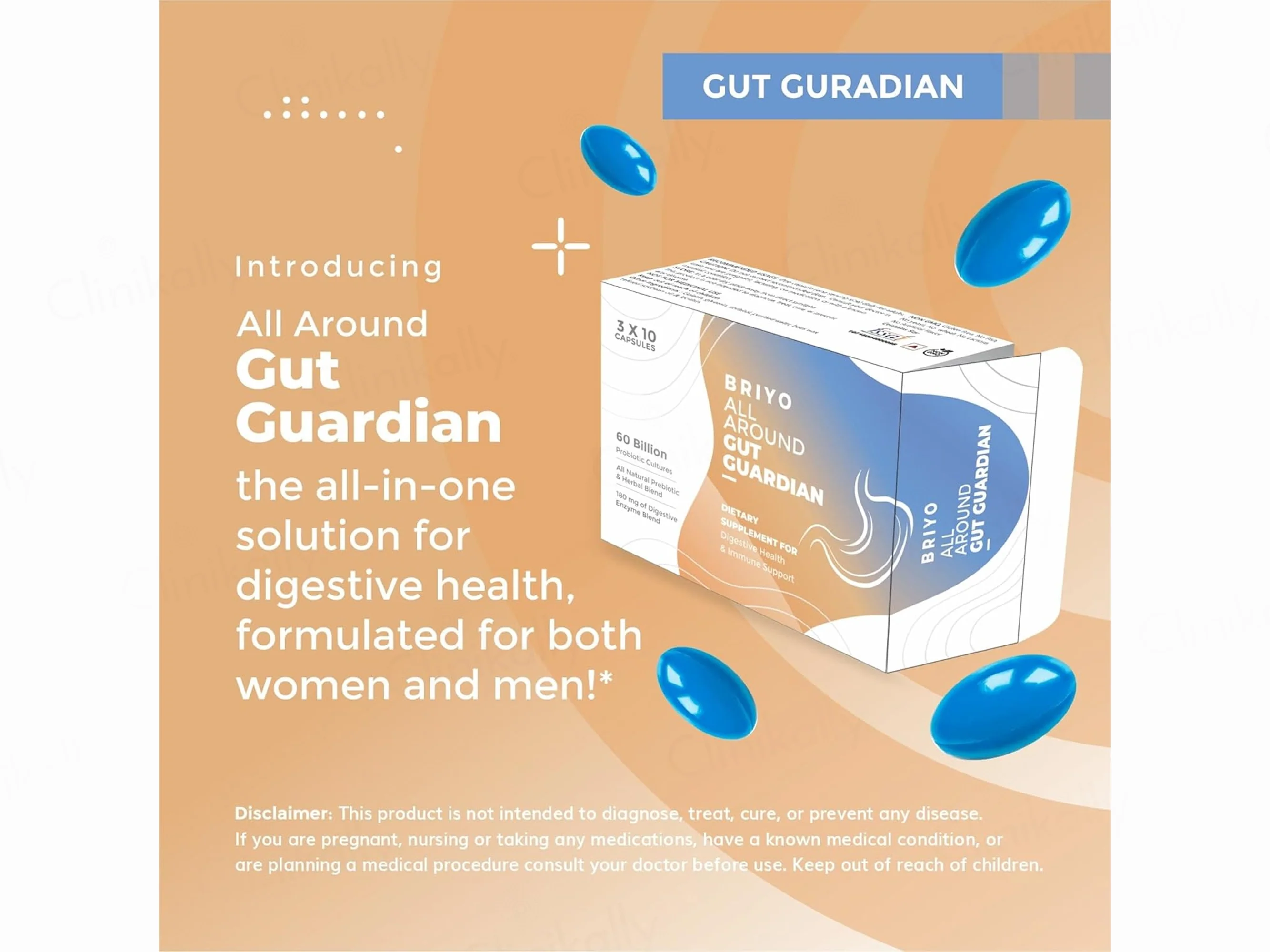 Briyo All Around Gut Guardian 60 Billion CFU Dietary Supplement Capsule - Image 5