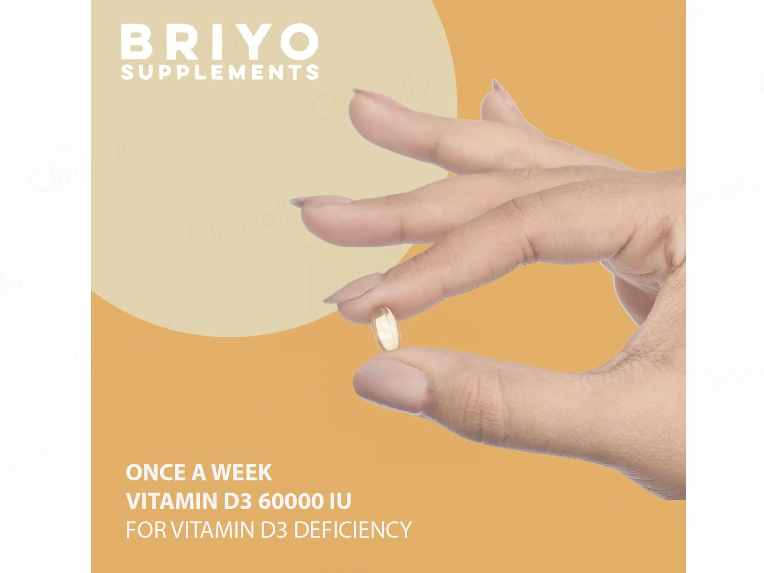 Briyo Briyocal D3 60000 IU Cholecalciferol Softgel Capsule - Image 4