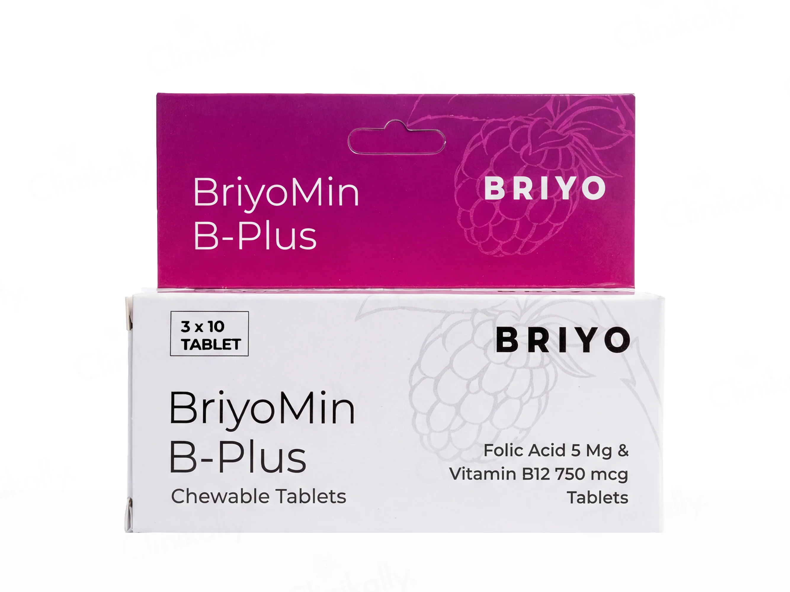 Briyo Briyomin B-Plus Chewable Tablet Natural Raspberry Flavour
