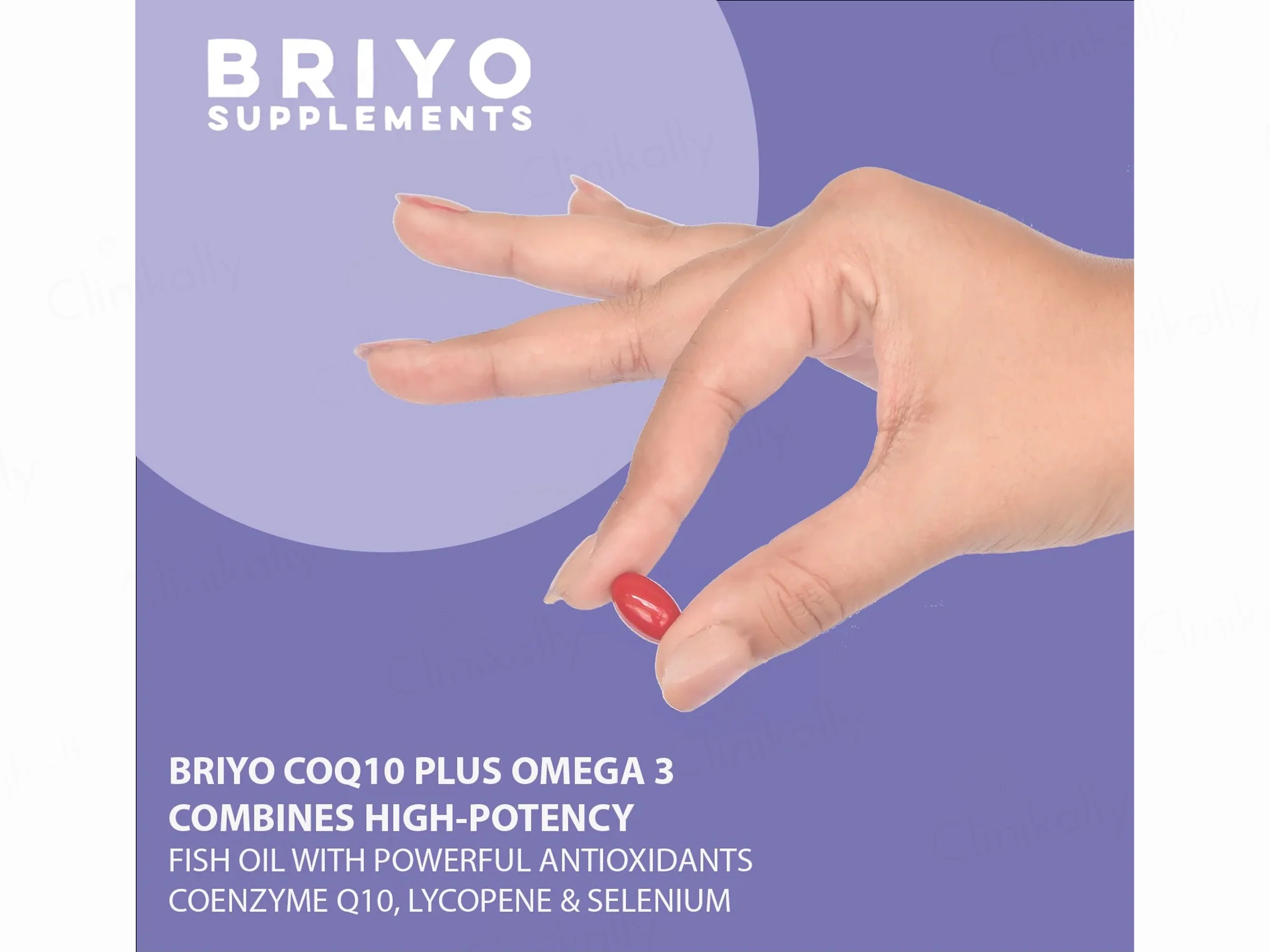 Briyo Coenzyme Q-10 + Omega-3 Dietary Supplement Softgel Capsule - Image 3