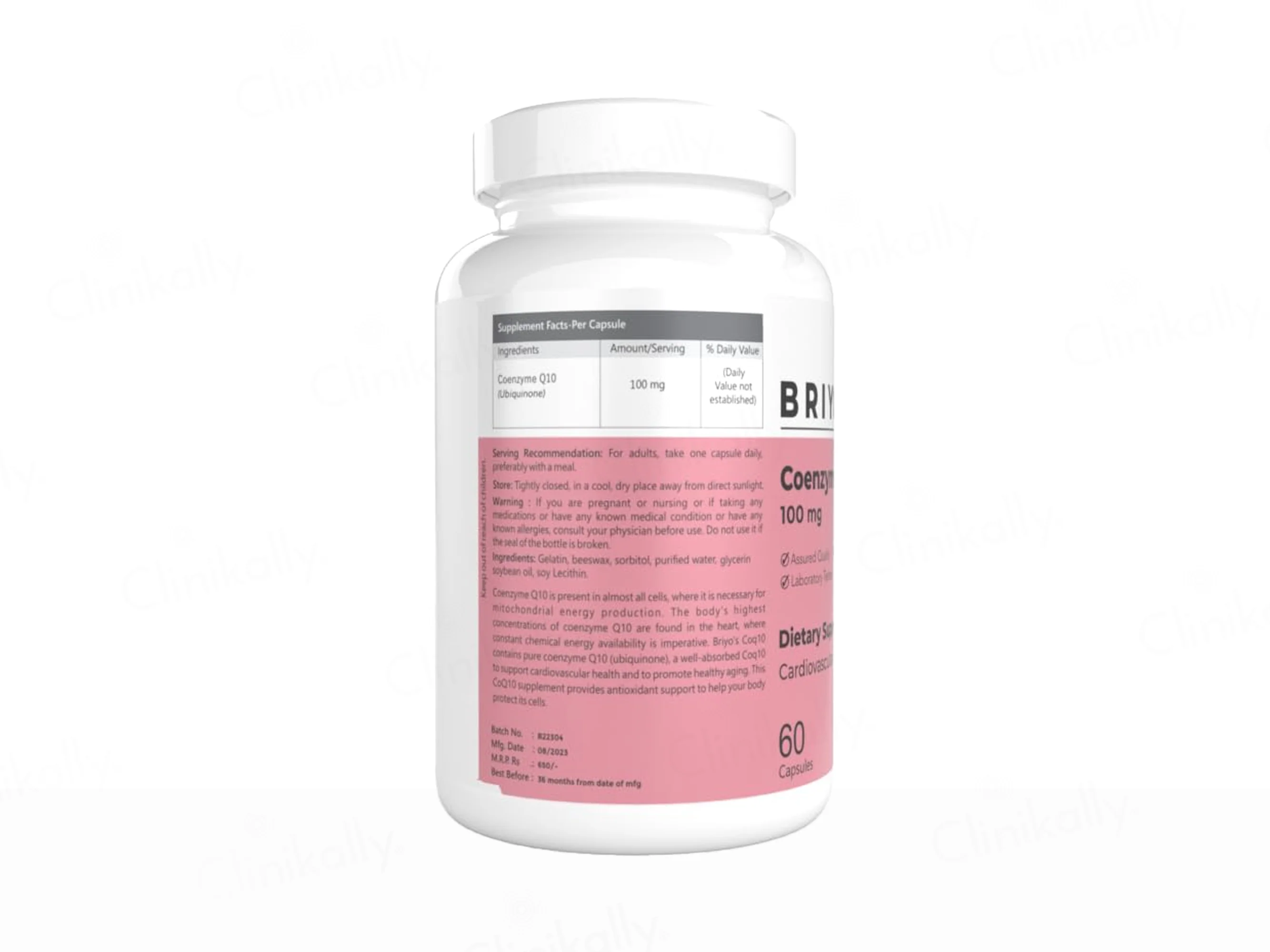 Briyo Coenzyme Q10 100 mg Dietary Supplement Capsule - Image 2