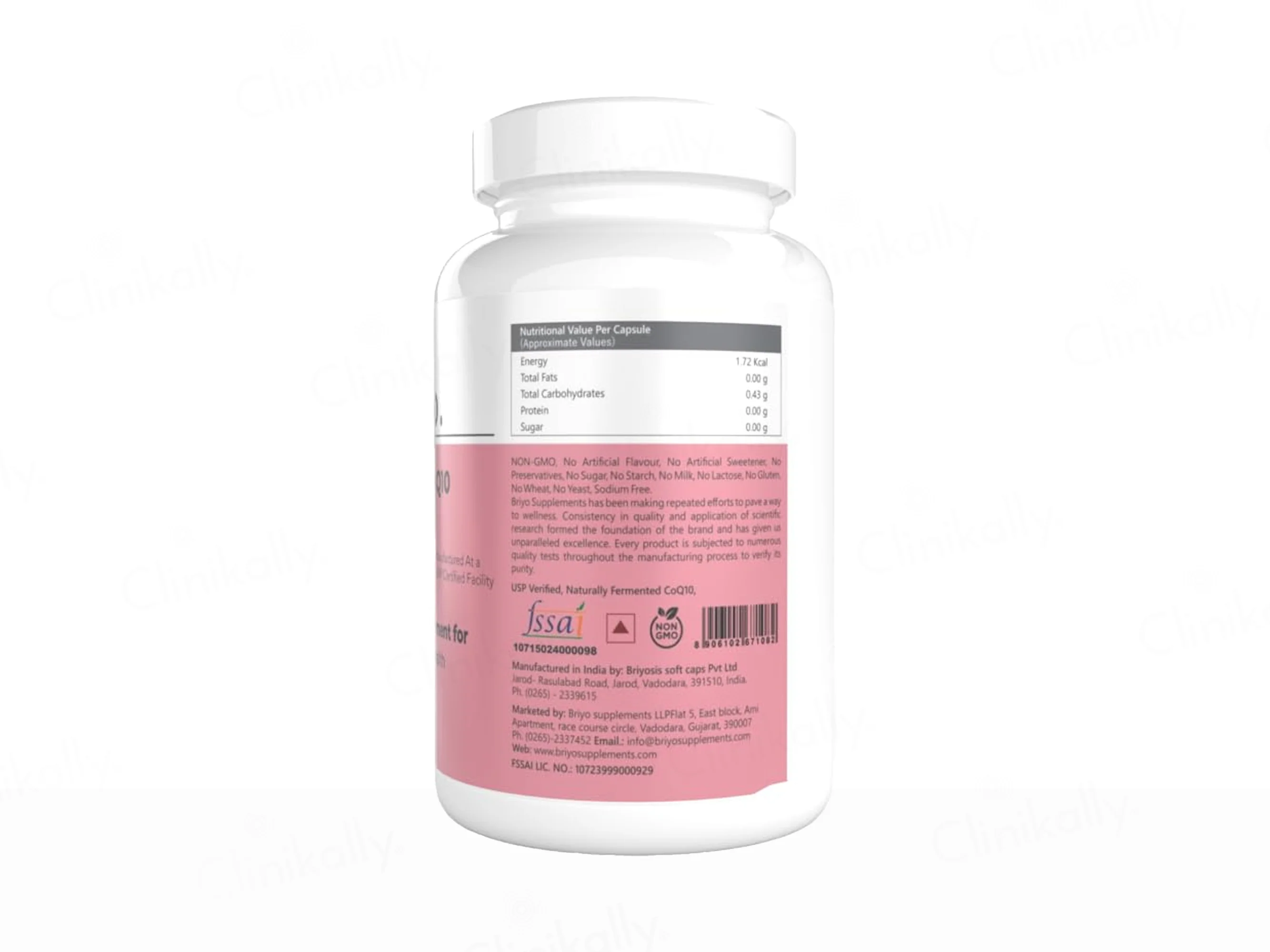 Briyo Coenzyme Q10 100 mg Dietary Supplement Capsule - Image 3