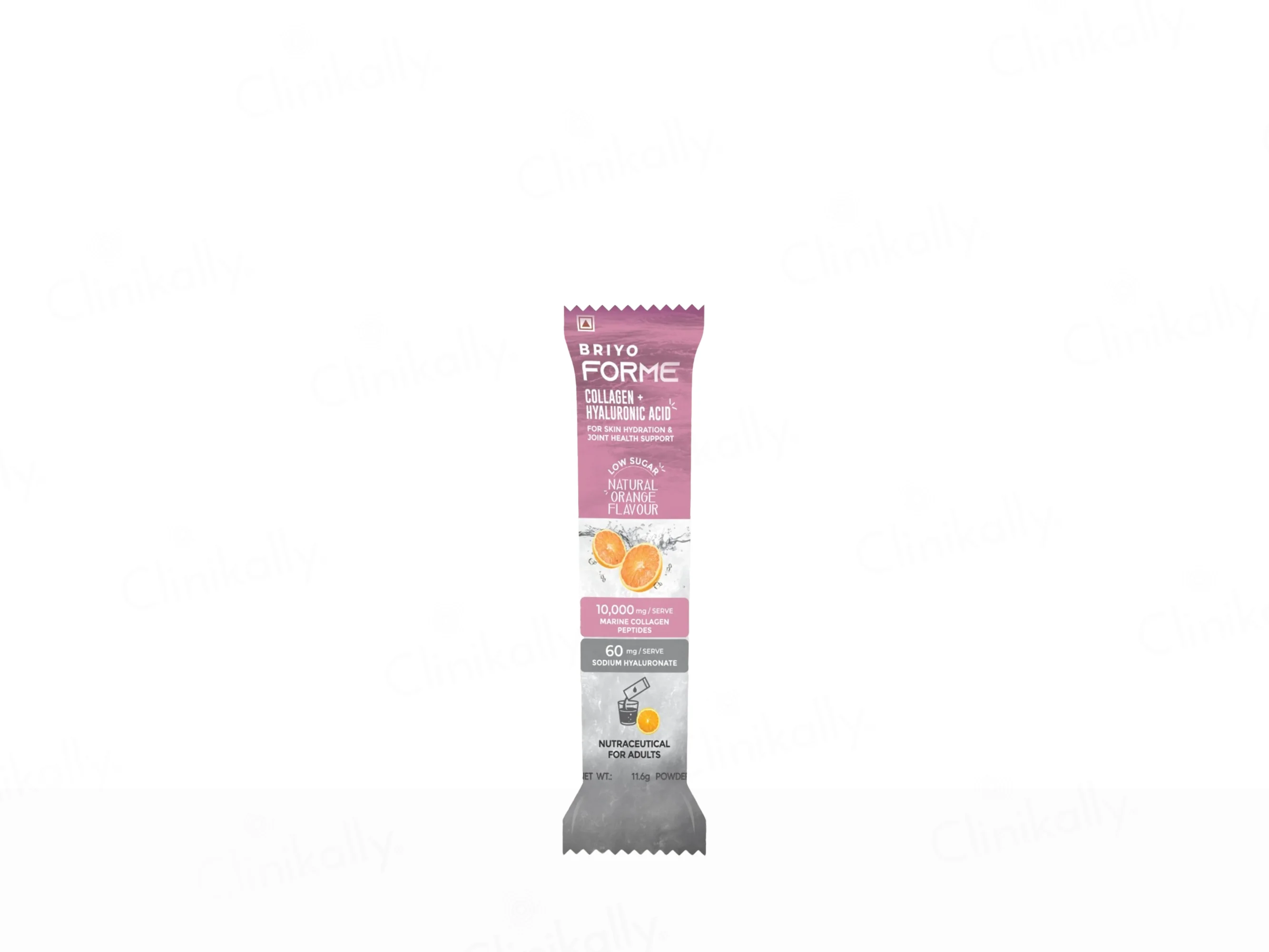 Briyo Forme Collagen + Hyaluronic Acid Skin Hydration Nutraceutical Powder - Natural Orange Flavour - Image 3