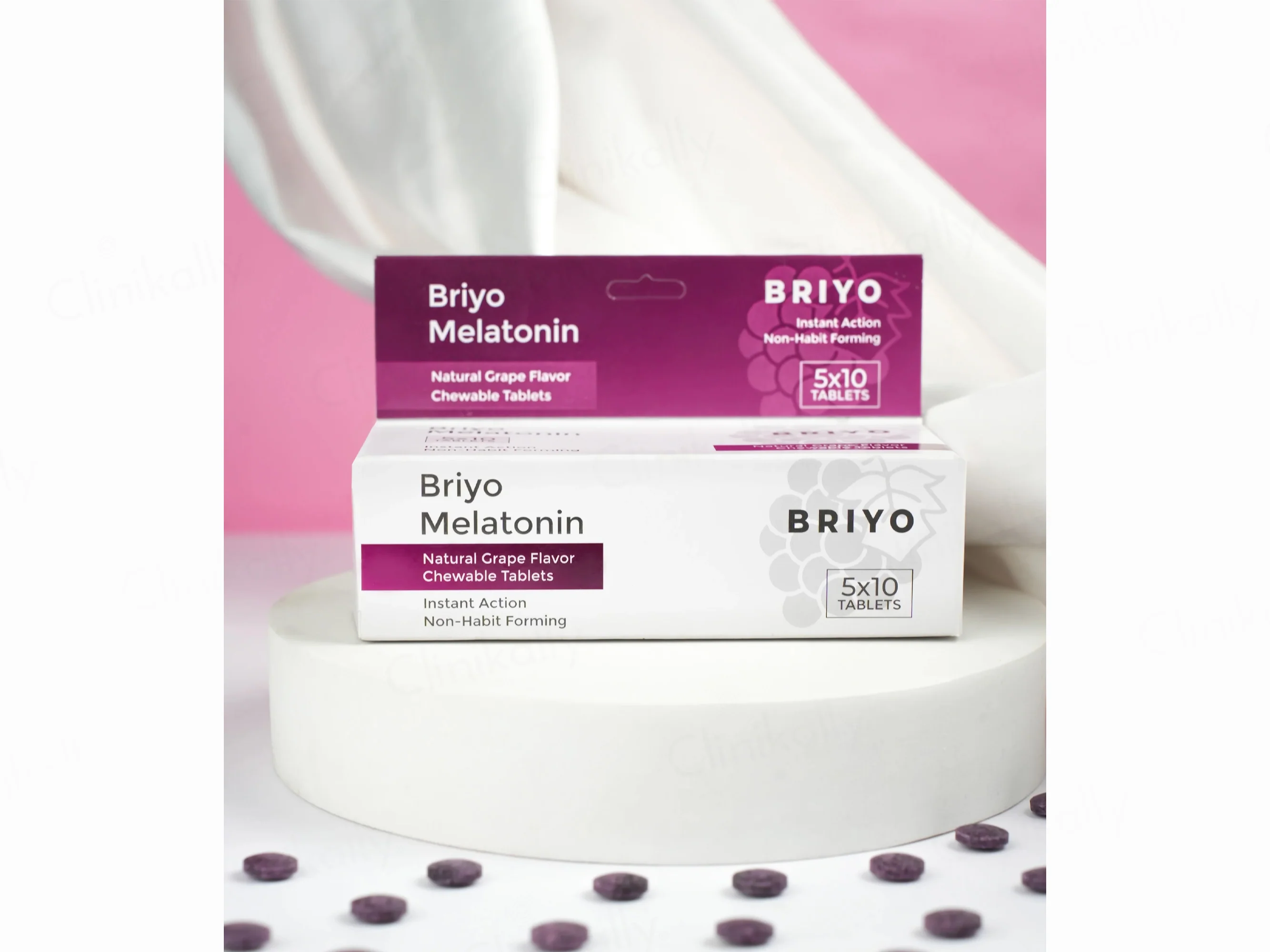 Briyo Melatonin 3 mg Chewable Tablet - Natural Grape Flavour - Image 4