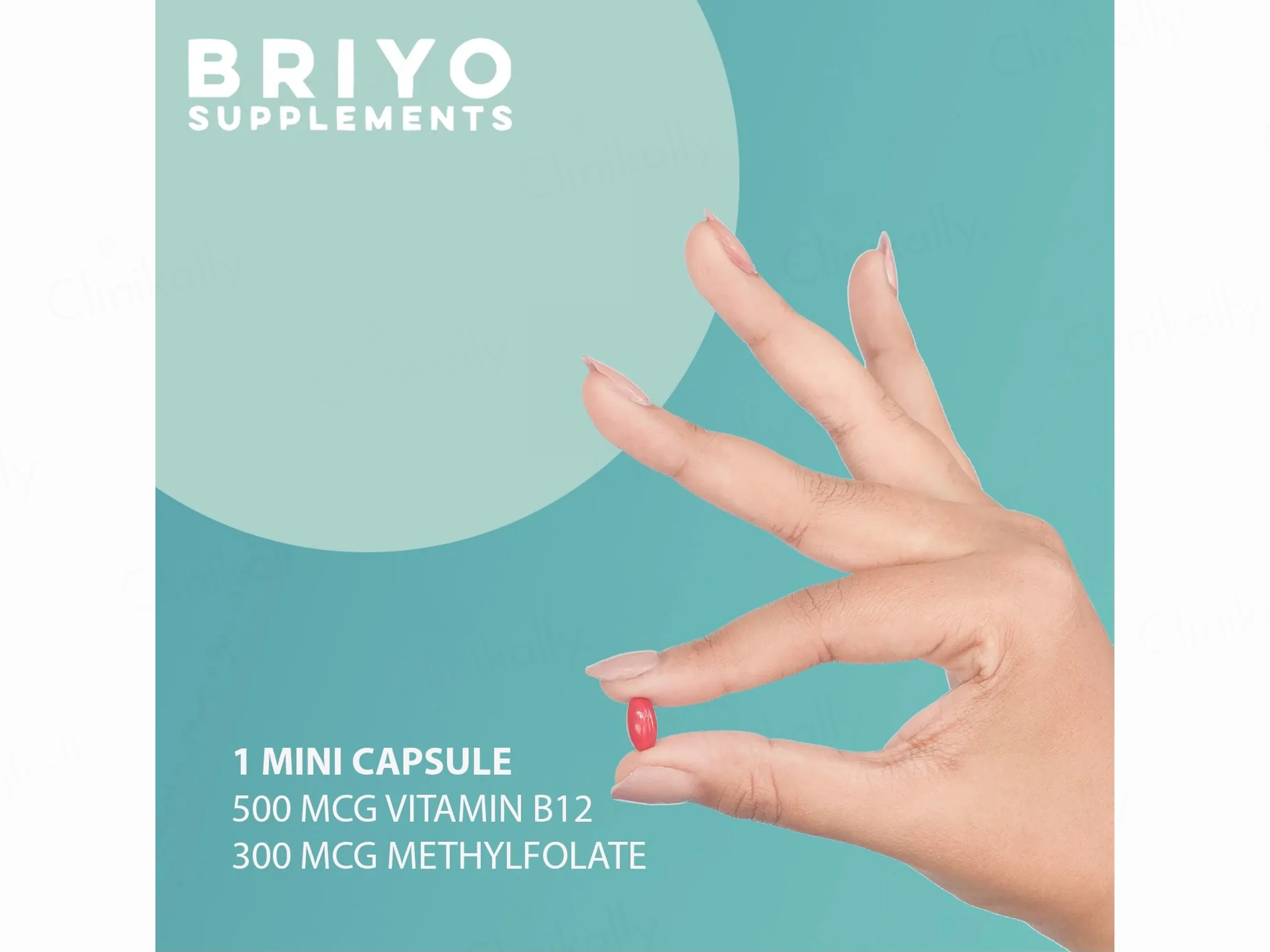 Briyo Min B12 Bio Active Vitamin B12 500 mcg Capsule - Image 3