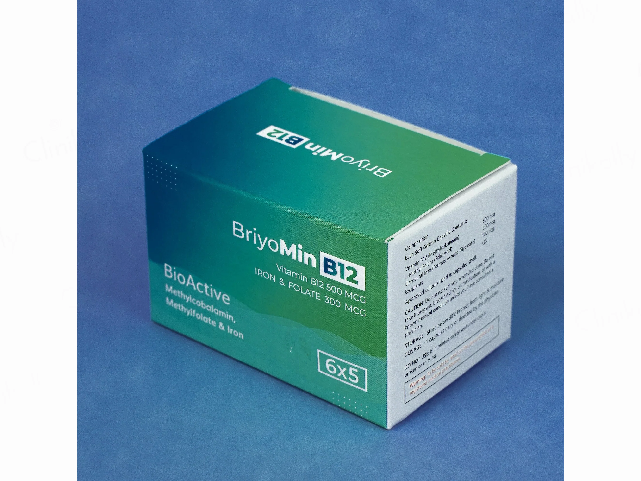 Briyo Min B12 Bio Active Vitamin B12 500 mcg Capsule - Image 5
