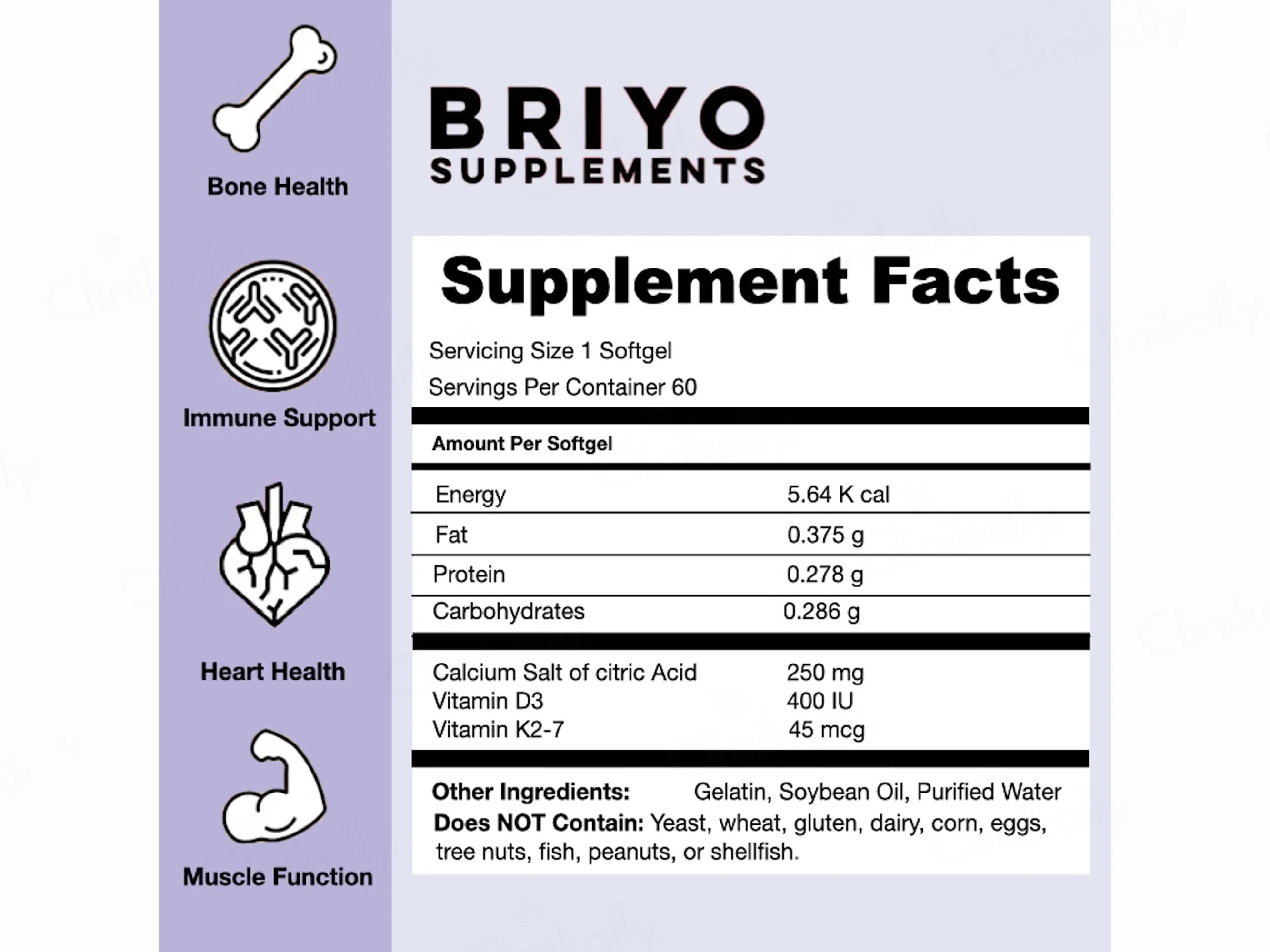Briyo OrthoMax Dietary Supplement Softgel Capsule For Bone & Joint Health - Image 5