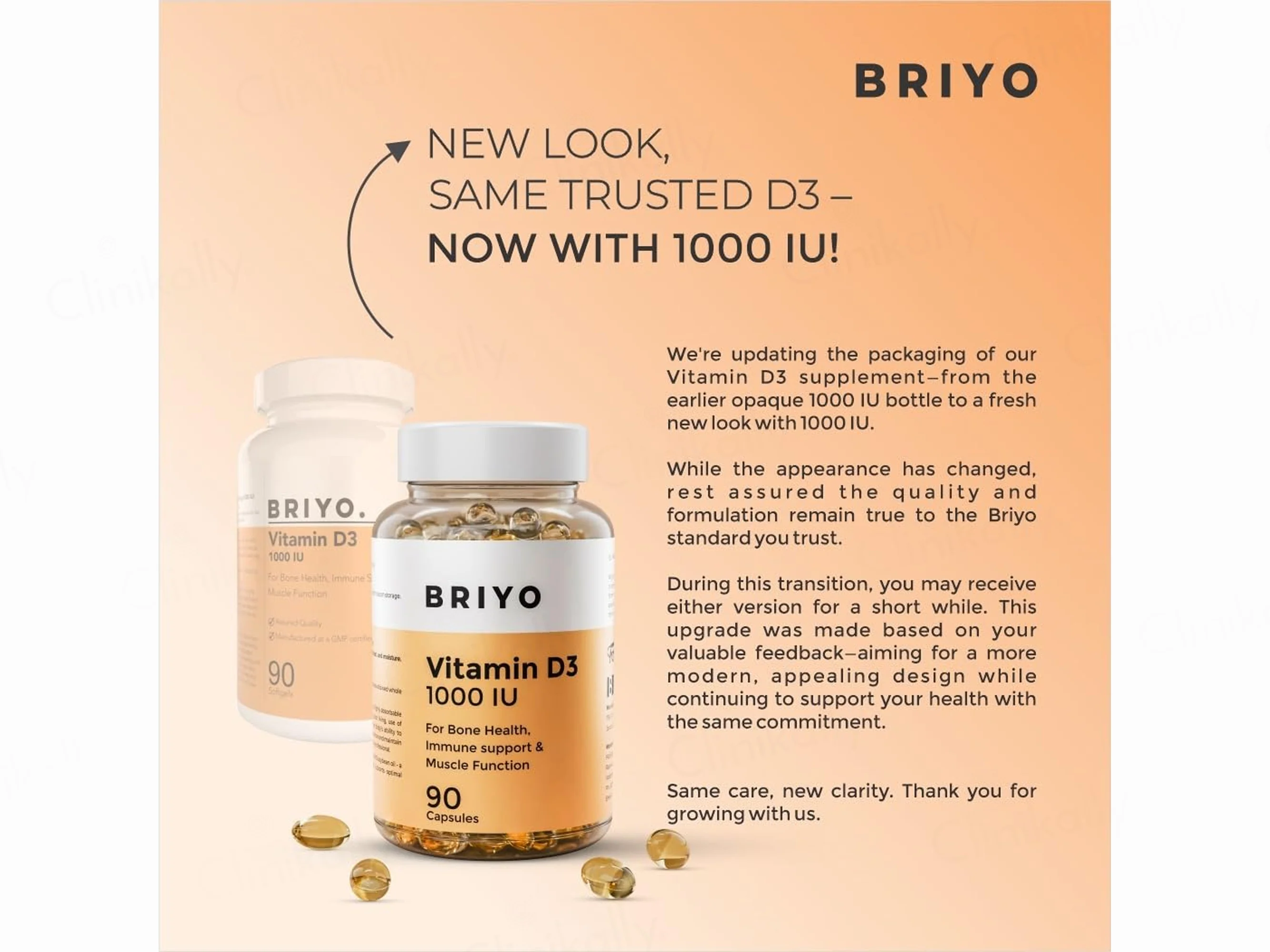Briyo Vitamin D3 1000 IU Capsule - Image 4