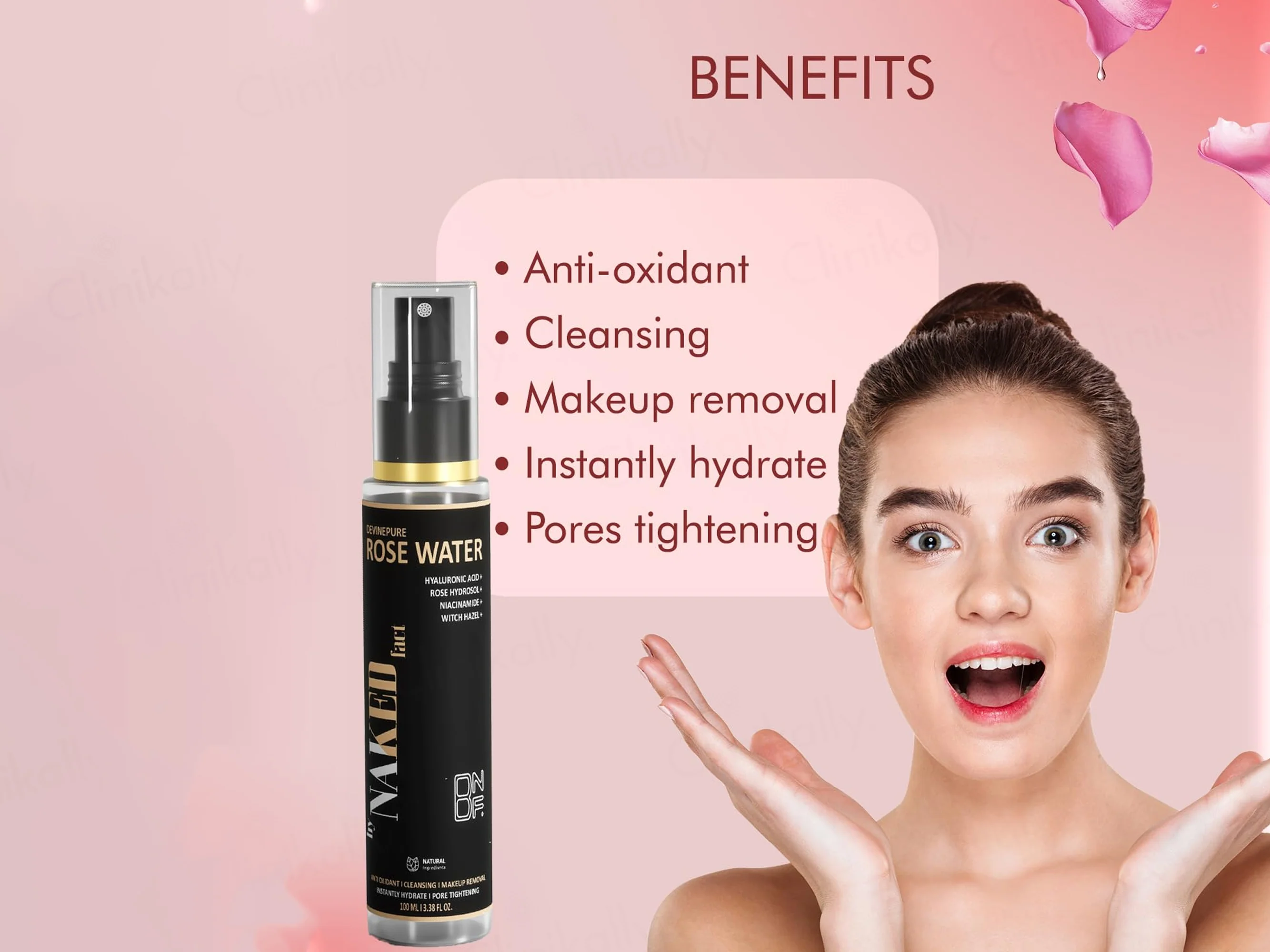 By Naked Fact Devinepure Pore Tightening & Cleansing Rose Water - Image 2