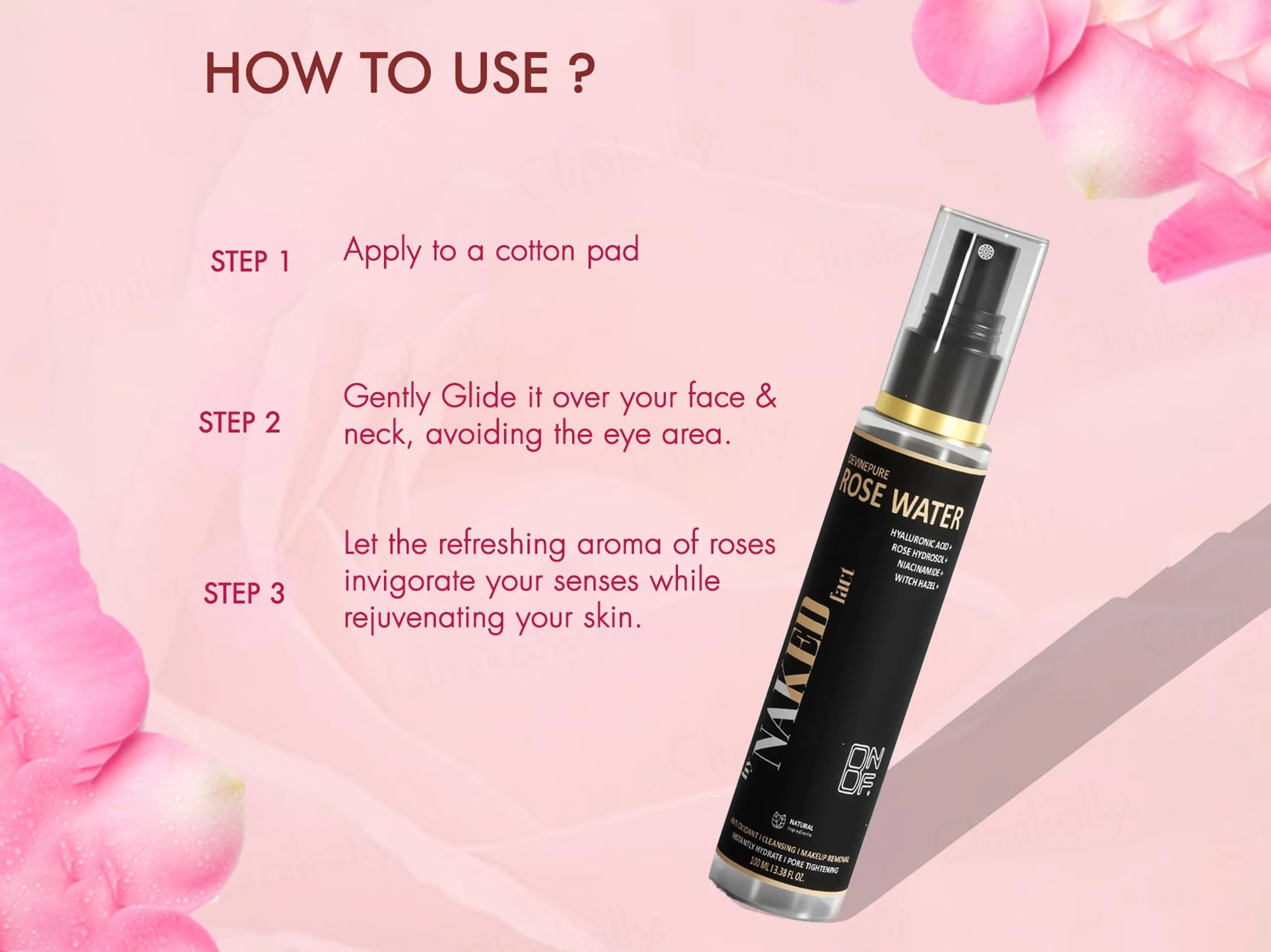 By Naked Fact Devinepure Pore Tightening & Cleansing Rose Water - Image 3