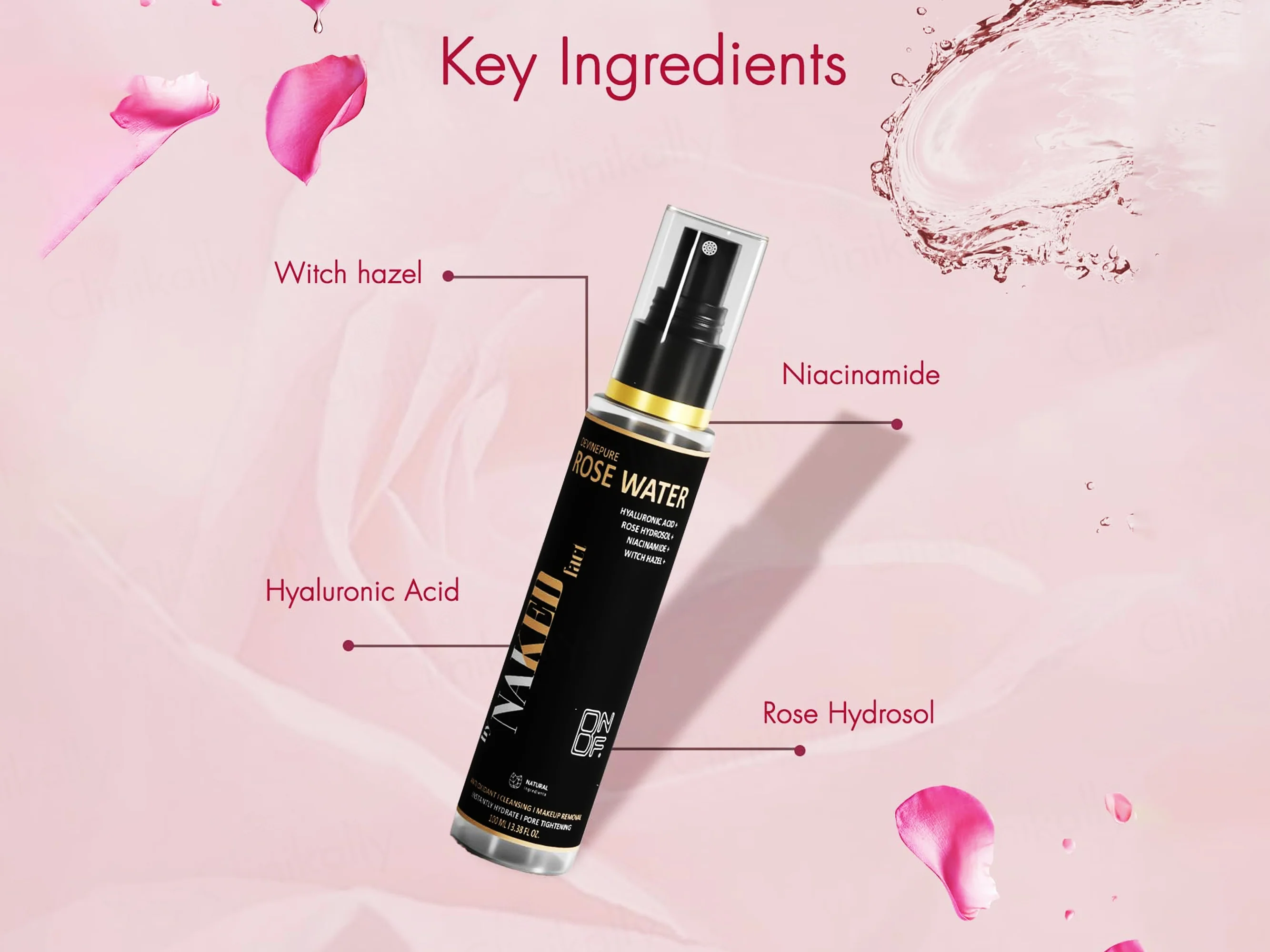 By Naked Fact Devinepure Pore Tightening & Cleansing Rose Water - Image 4