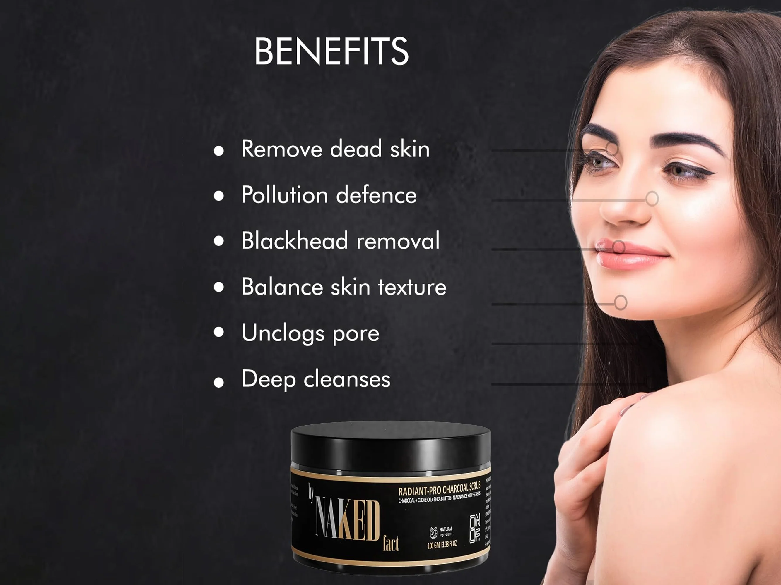 By Naked Fact Radiant-Pro Charcoal Scrub - Image 5