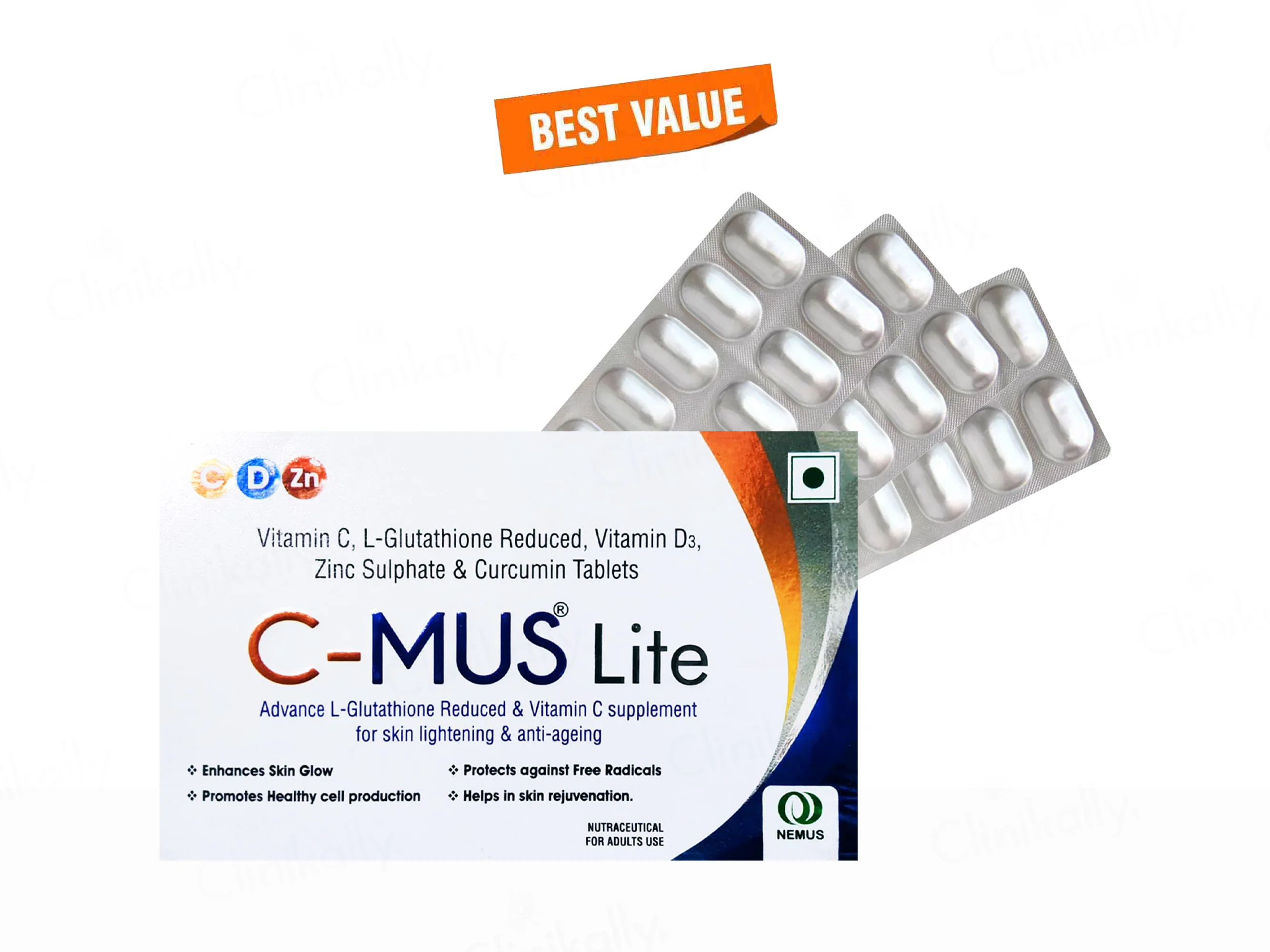 C-Mus Lite Advance Skin Lightening & Anti-Ageing Tablet - Image 4