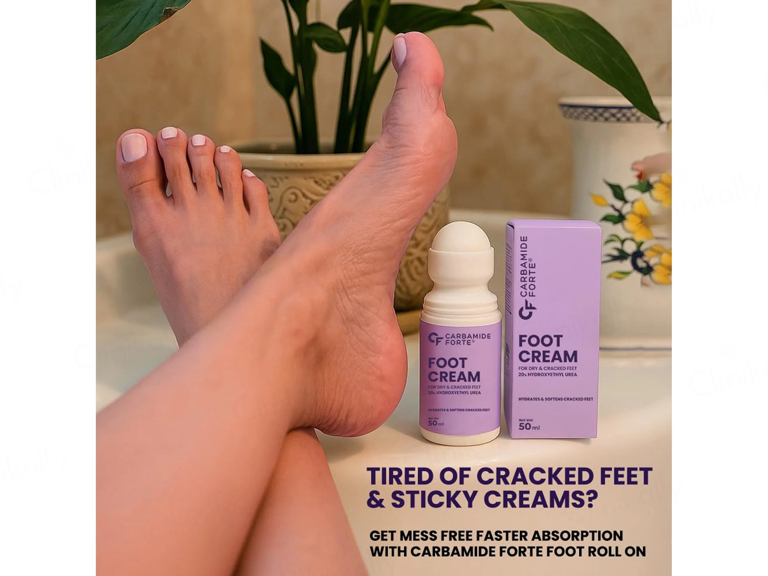 Carbamide Forte 20% Hydroxyethyl Urea Foot Cream Roll-On - Image 7