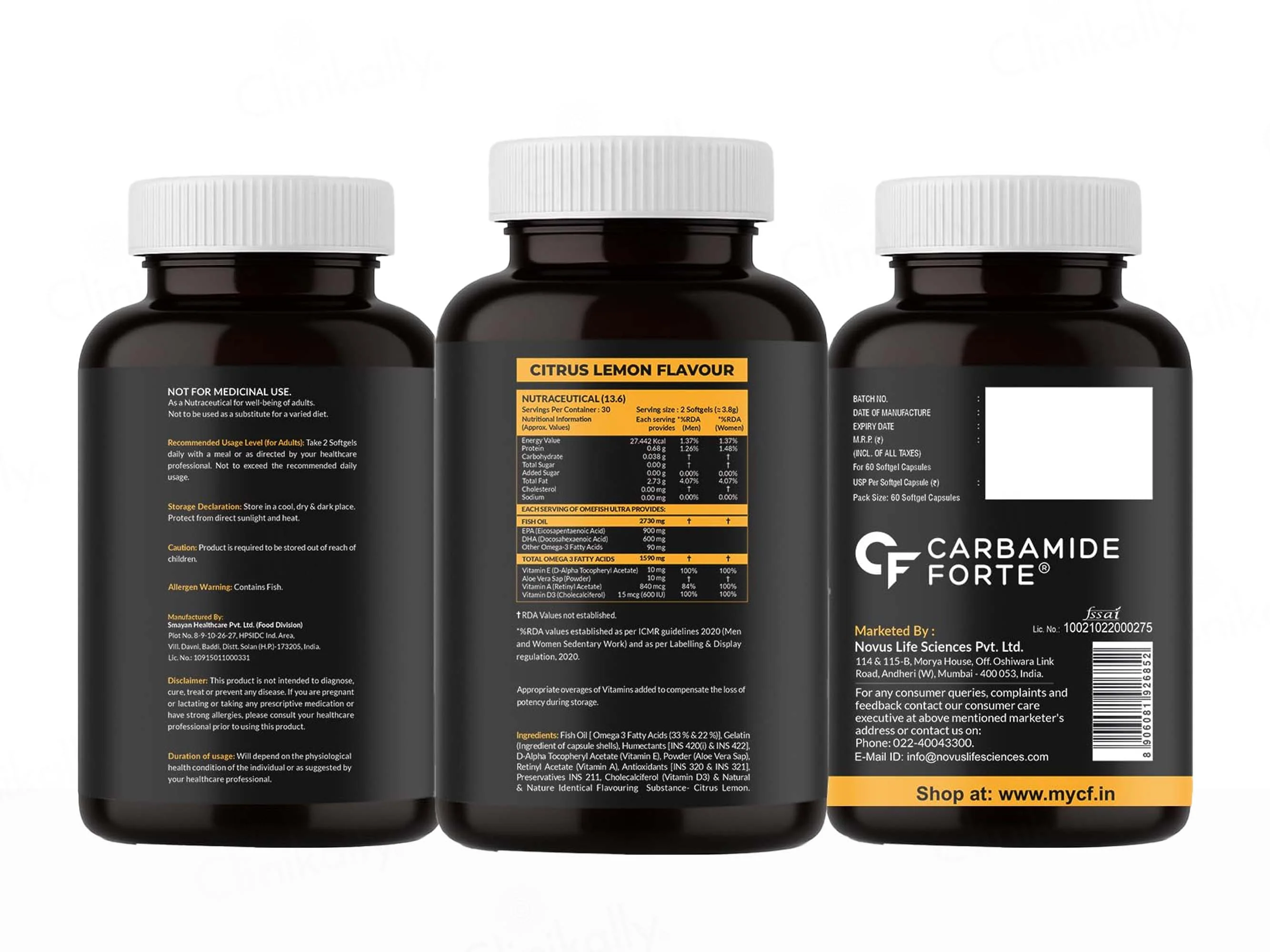 Carbamide Forte 5x Strength Omega-3 Fish Oil Nutraceutical Softgel Capsule - Image 9