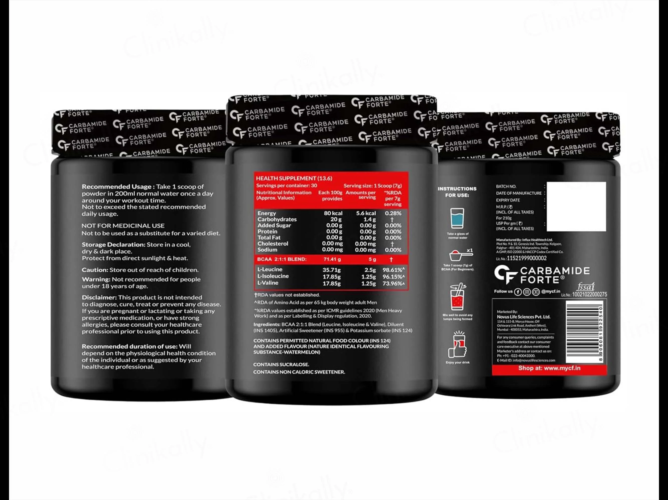 Carbamide Forte BCAA 5000mg Powder - Watermelon Flavour - Image 8