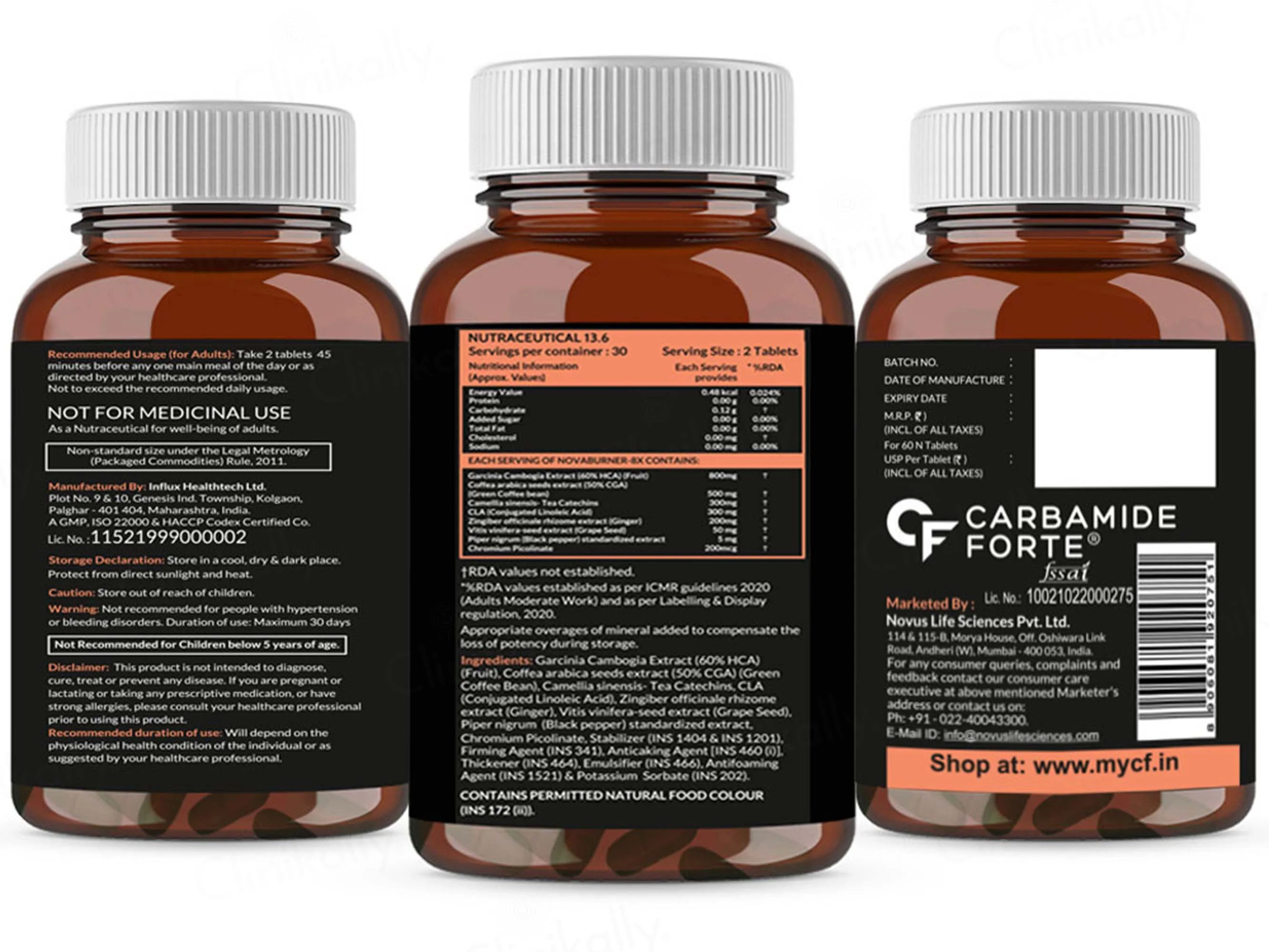 Carbamide Forte Burner 8X Ripped Pro Burner Tablet - Image 9