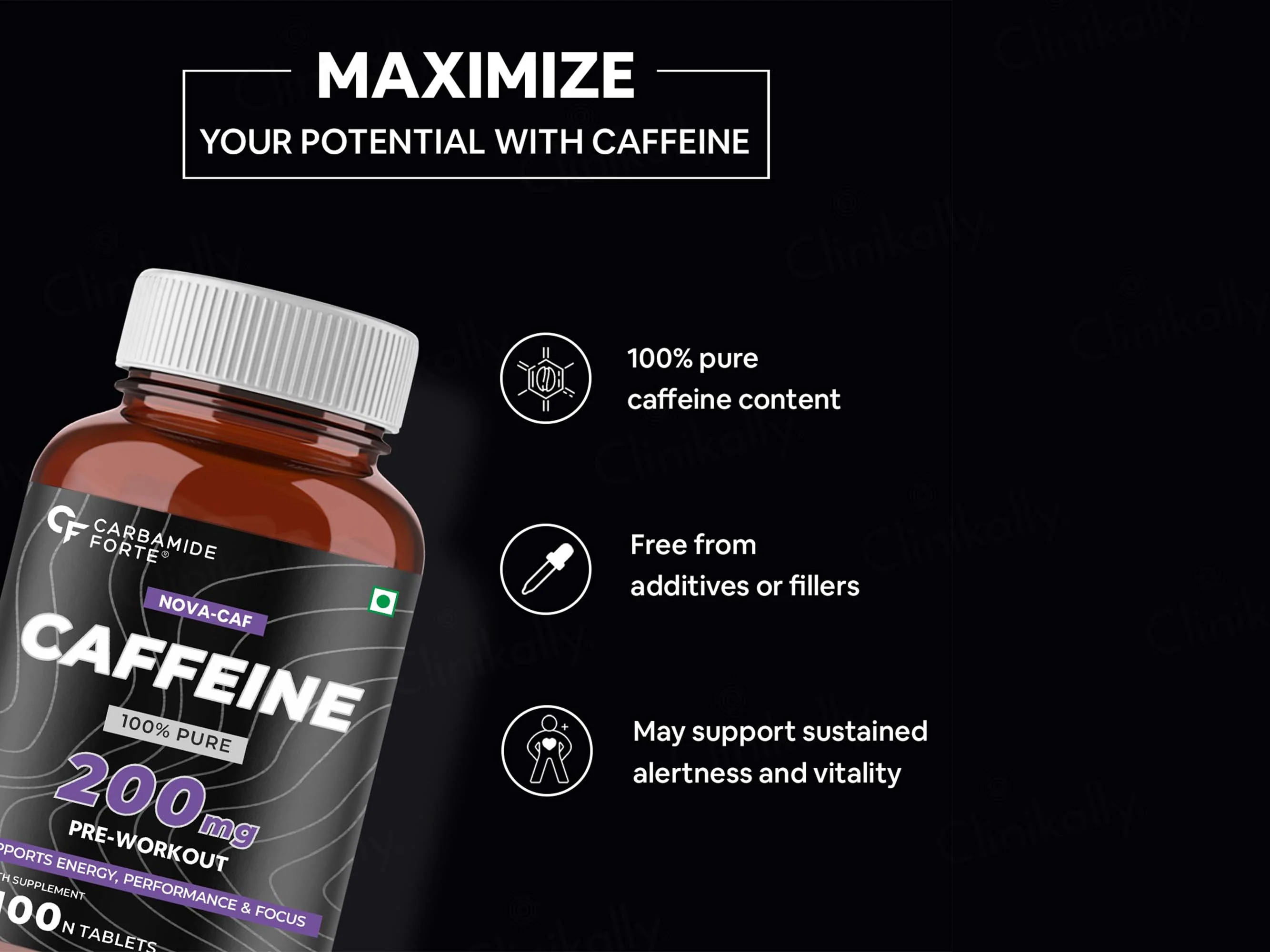 Carbamide Forte Caffeine 200mg Tablet - Image 6