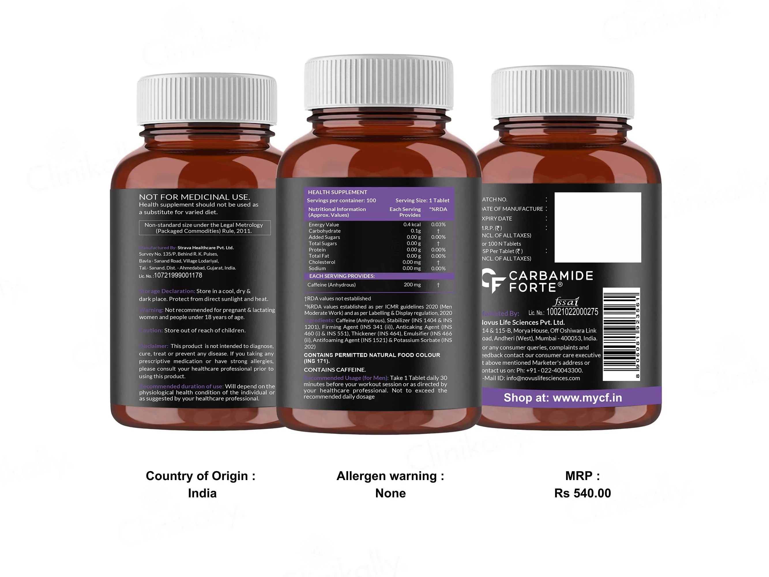 Carbamide Forte Caffeine 200mg Tablet - Image 9