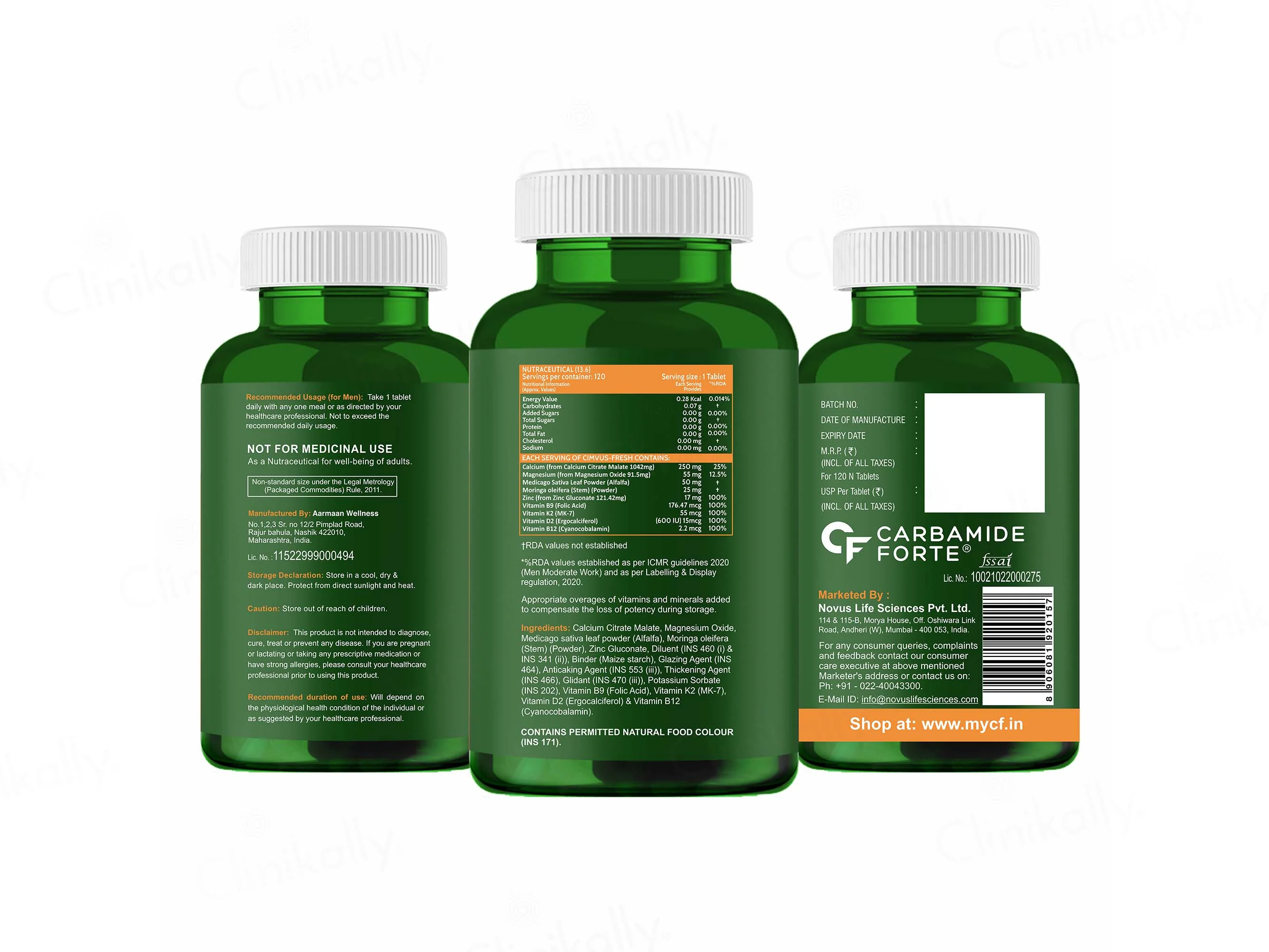 Carbamide Forte Calcium, Magnesium, Zinc+ Tablet - Image 12