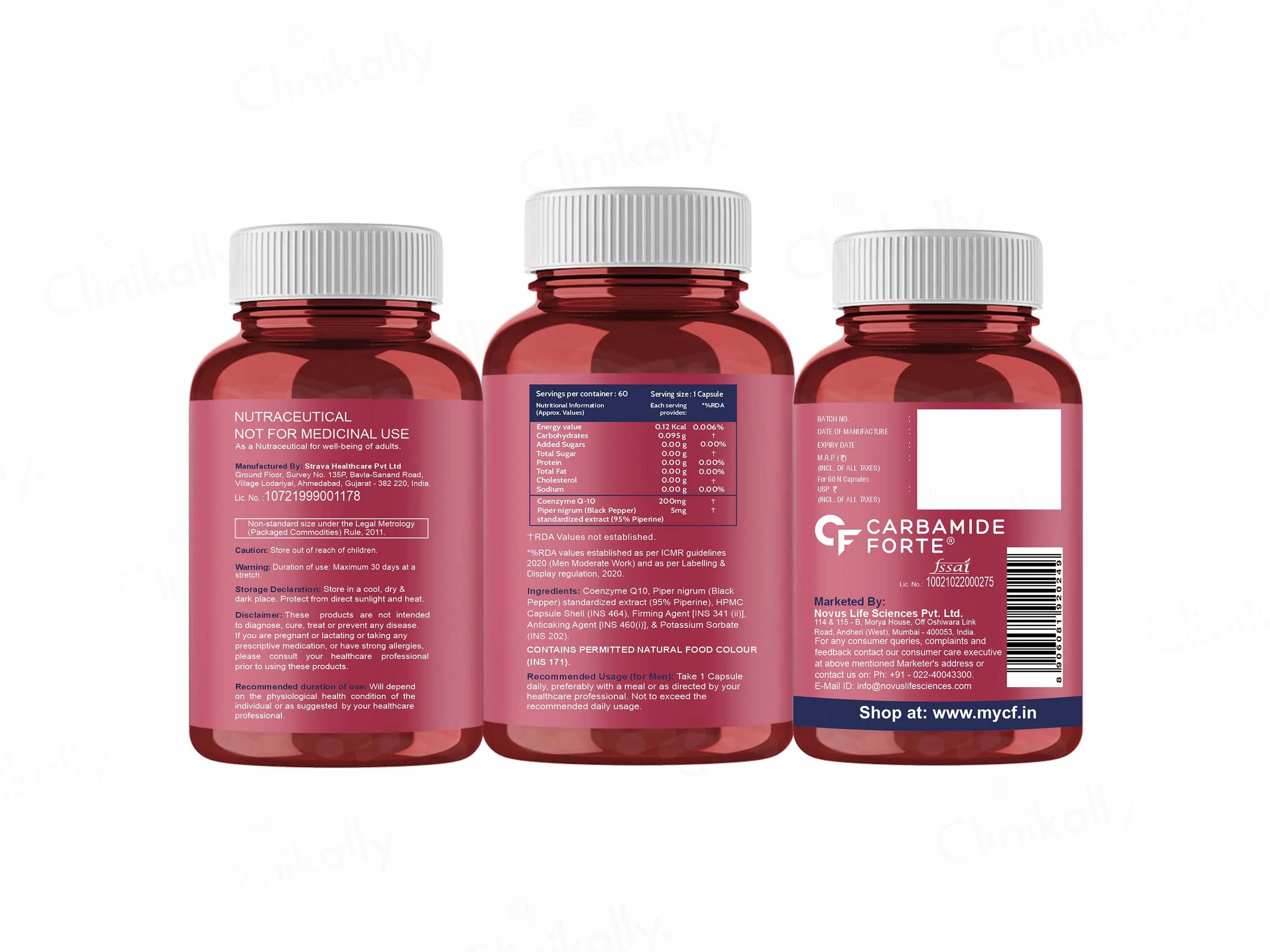 Carbamide Forte Coenzyme Q10 200mg + Piperine 5mg Capsule - Image 11