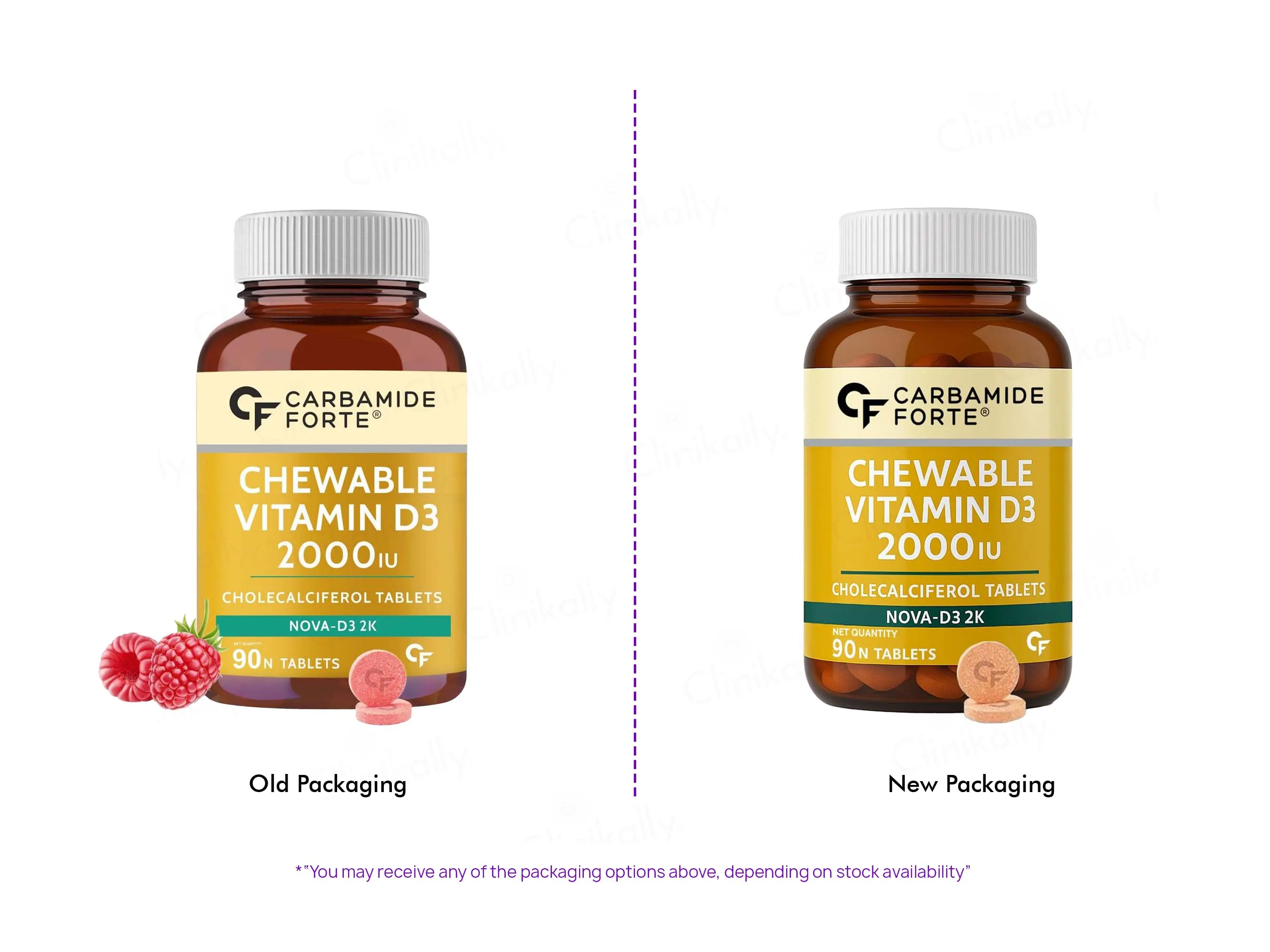 Carbamide Forte Chewable Vitamin D3 2000 IU Tablet - Image 2