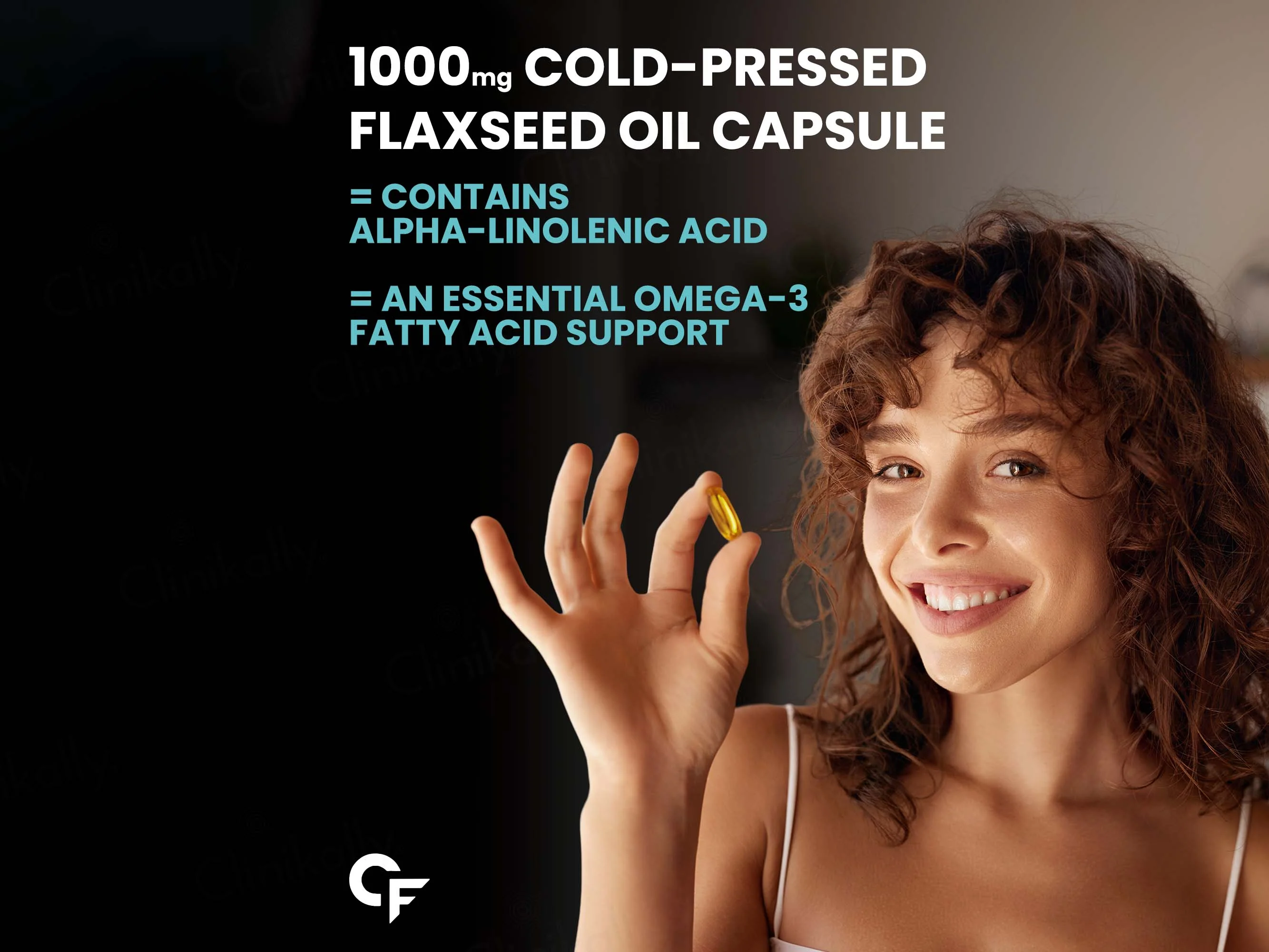 Carbamide Forte Cold Pressed Flaxseed Oil 1000mg Capsule - Image 8