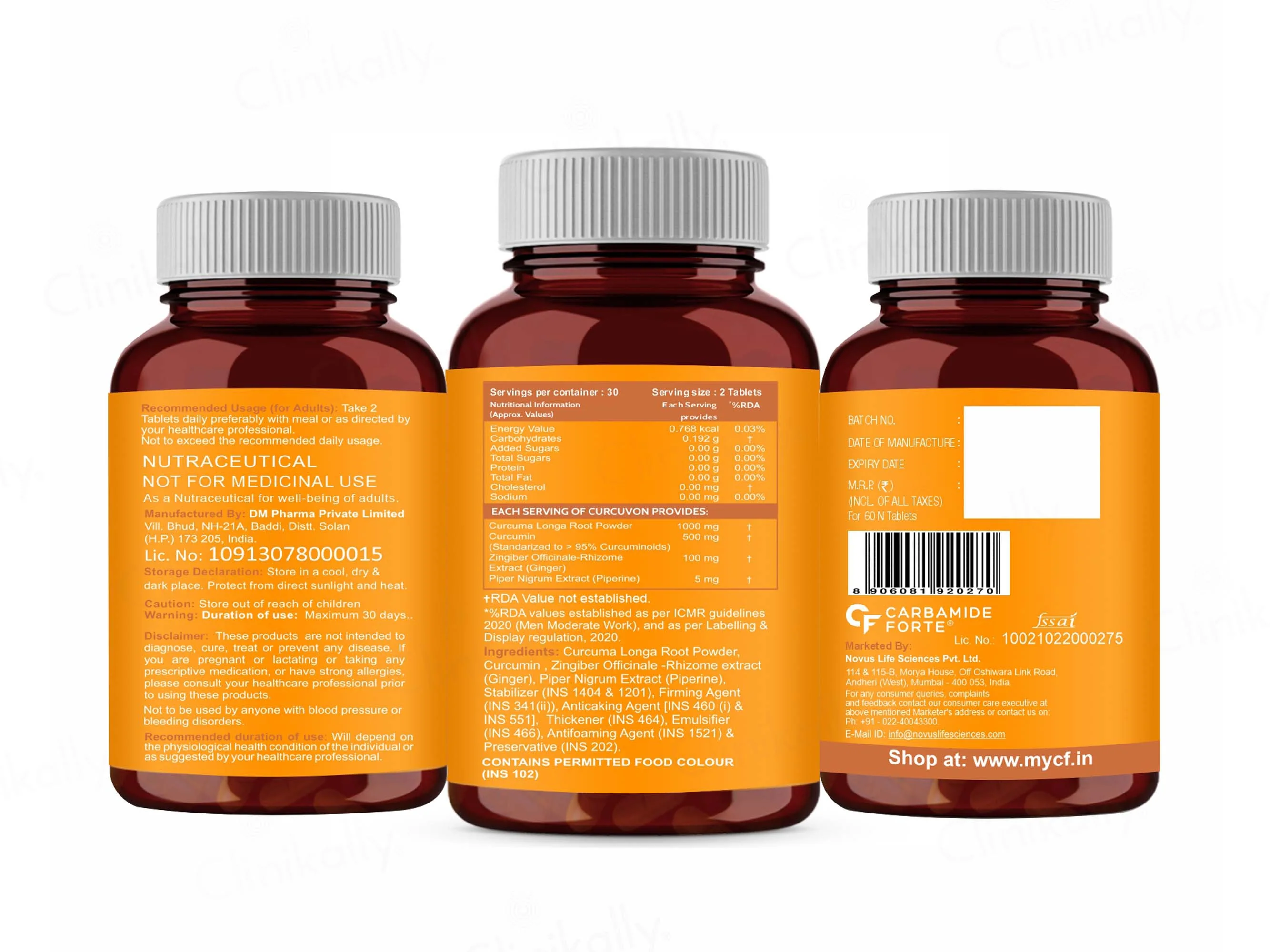 Carbamide Forte Curcumin 1500mg Tablet - Image 11