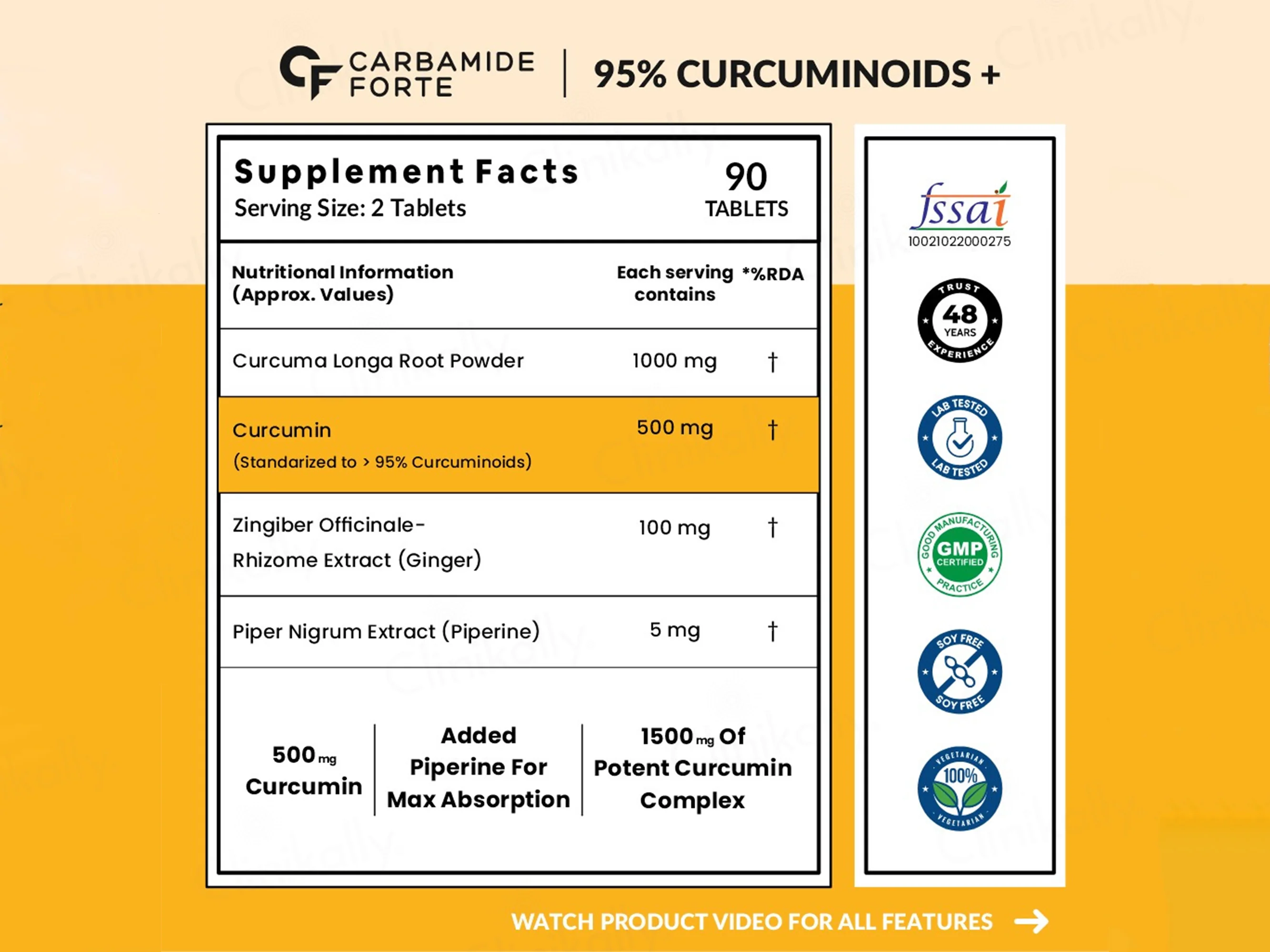 Carbamide Forte Curcumin 1500mg Tablet - Image 3
