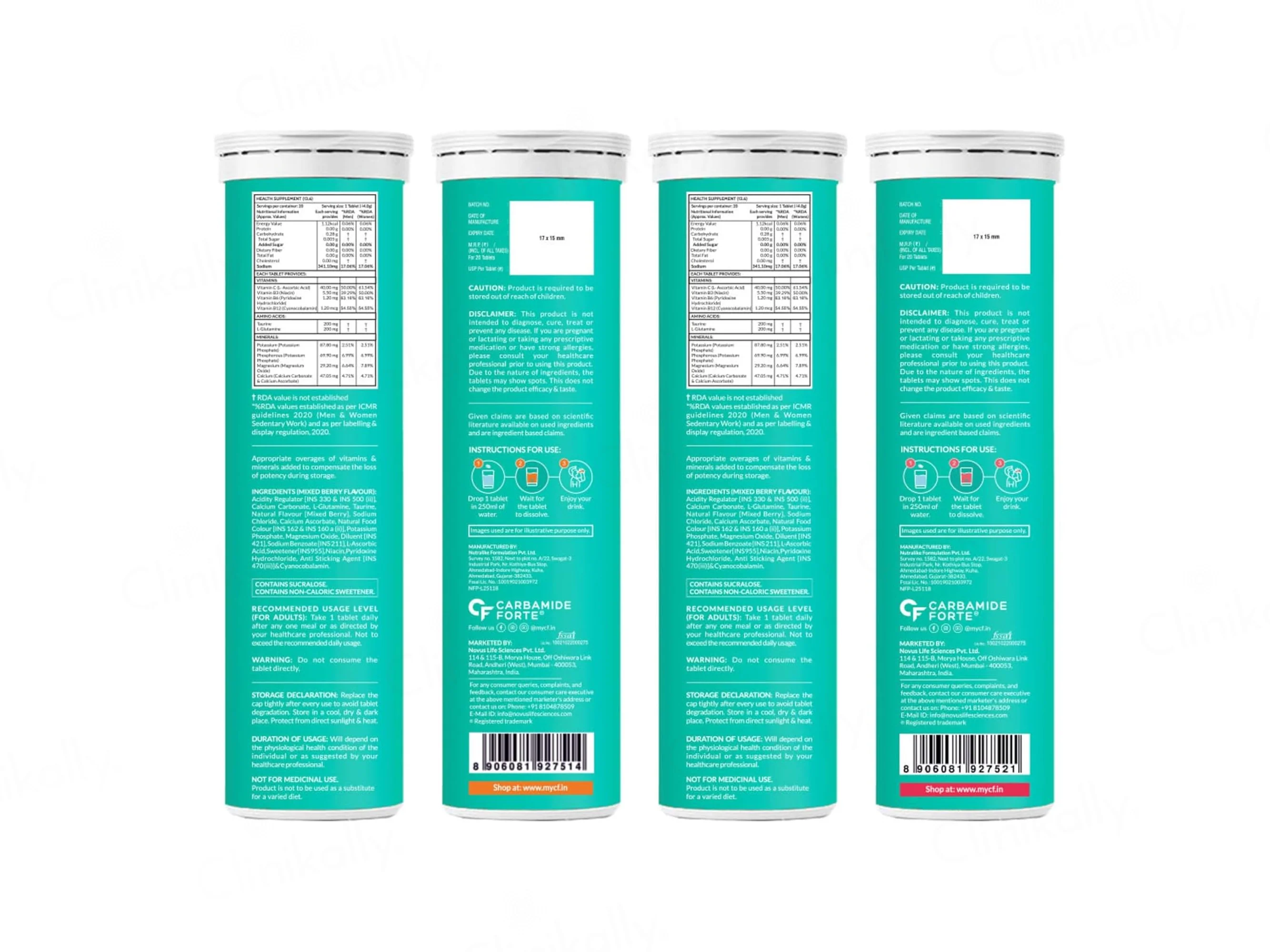 Carbamide Forte Electrolyte Effervescent Tablet - Mixed Berry & Orange Flavour - Image 11