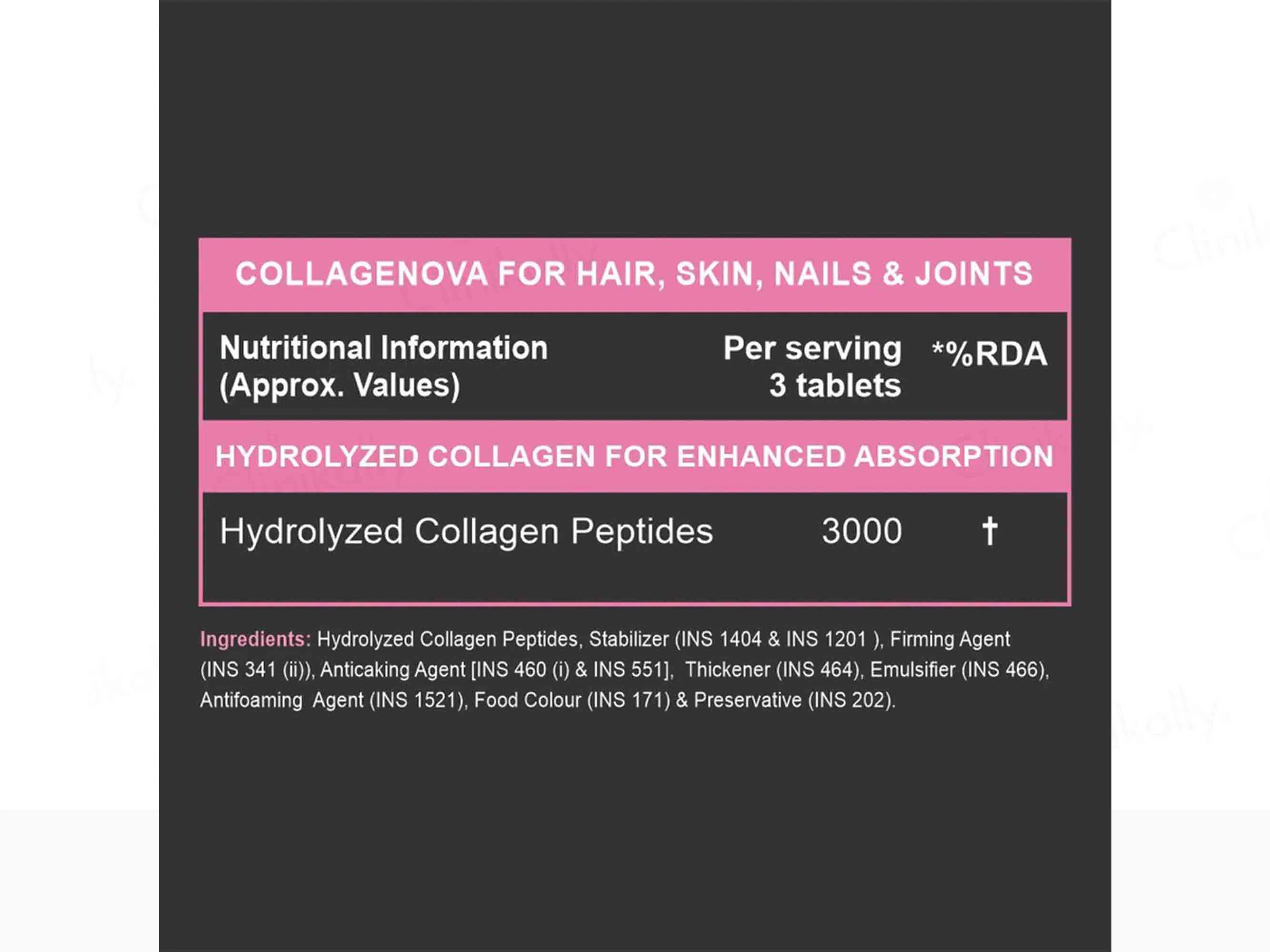 Carbamide Forte Hydrolyzed Collagen Tablet - Image 3
