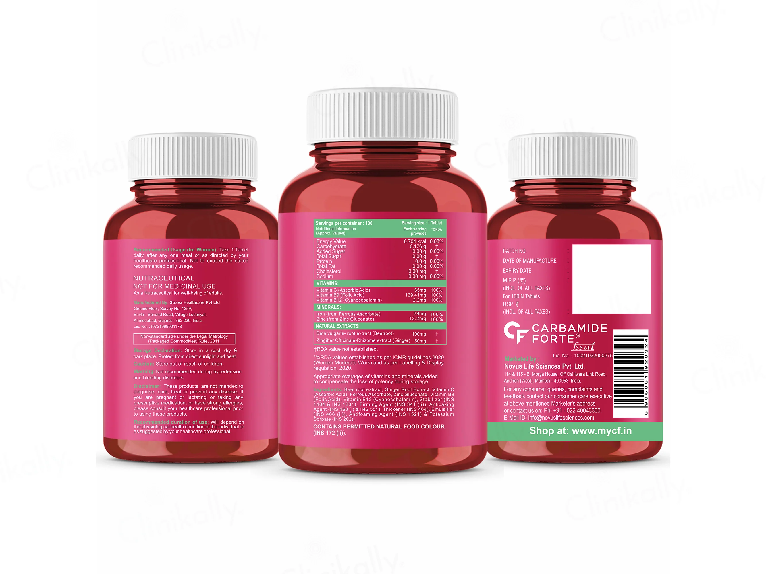 Carbamide Forte Iron, Vitamin C, Zinc, Vitamin B12, Folic Acid Tablet - Image 10