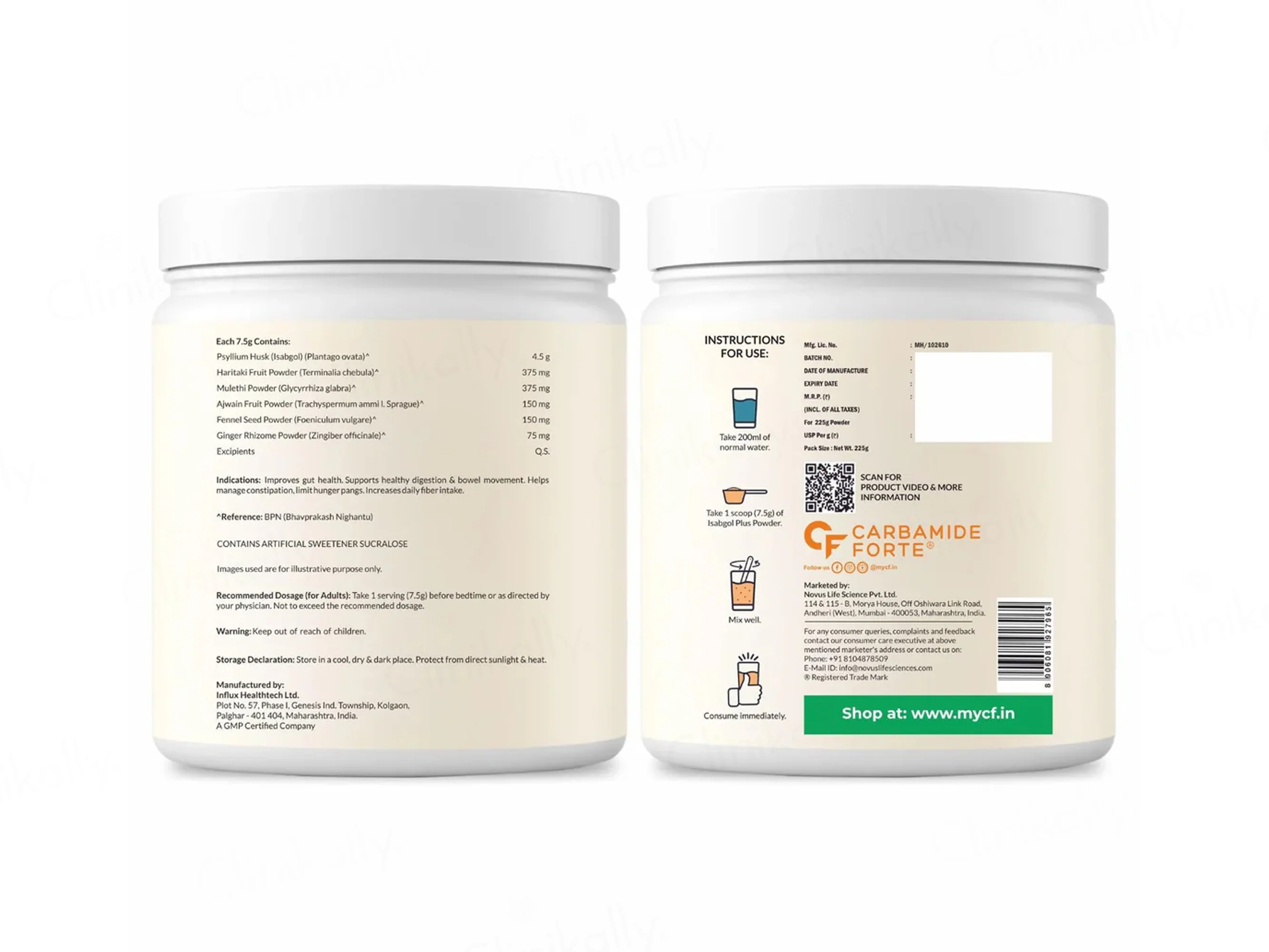 Carbamide Forte Isabgol Plus Powder - Orange Flavour - Image 11