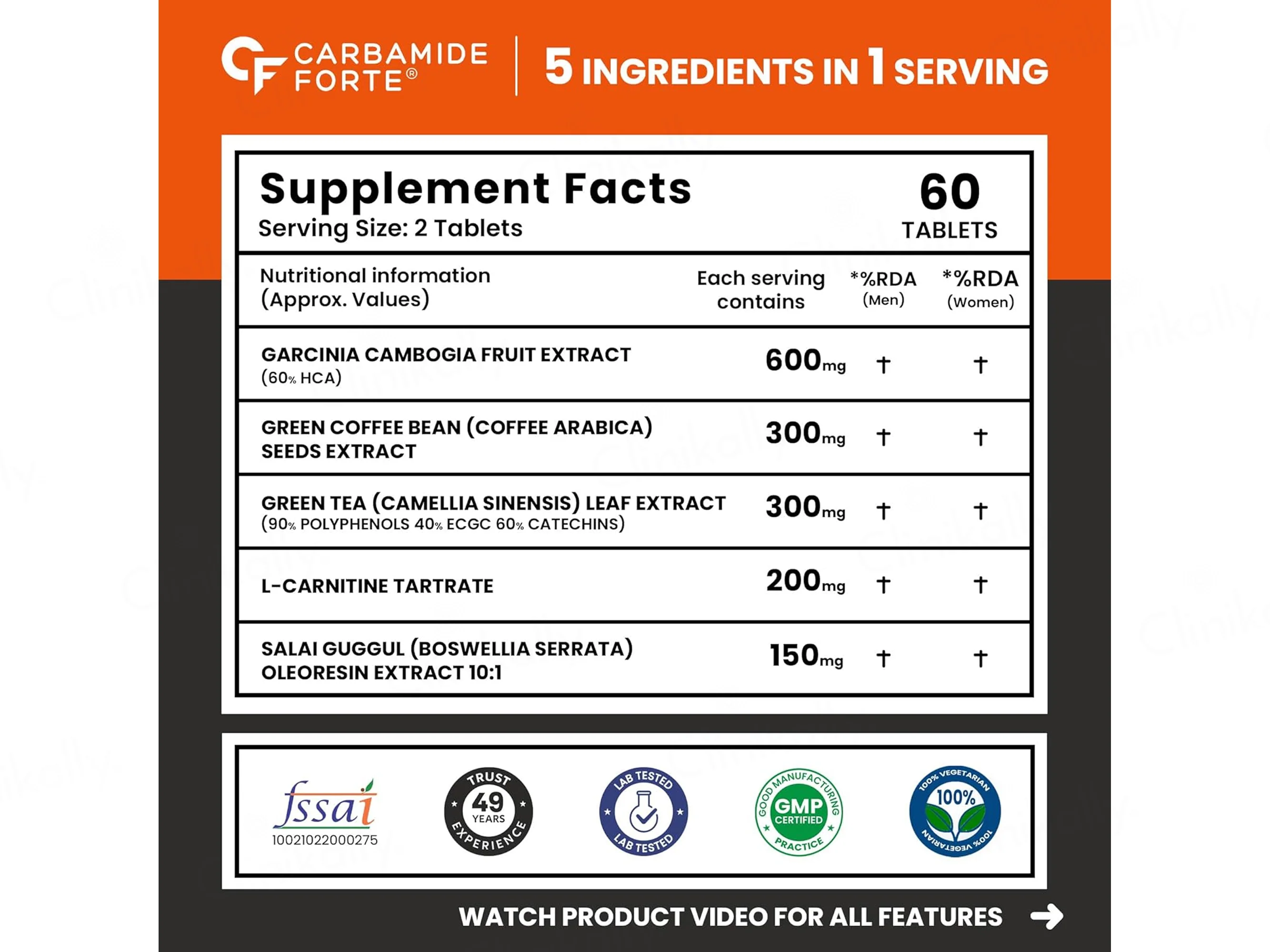 Carbamide Forte Keto Burner Tablet - Image 2