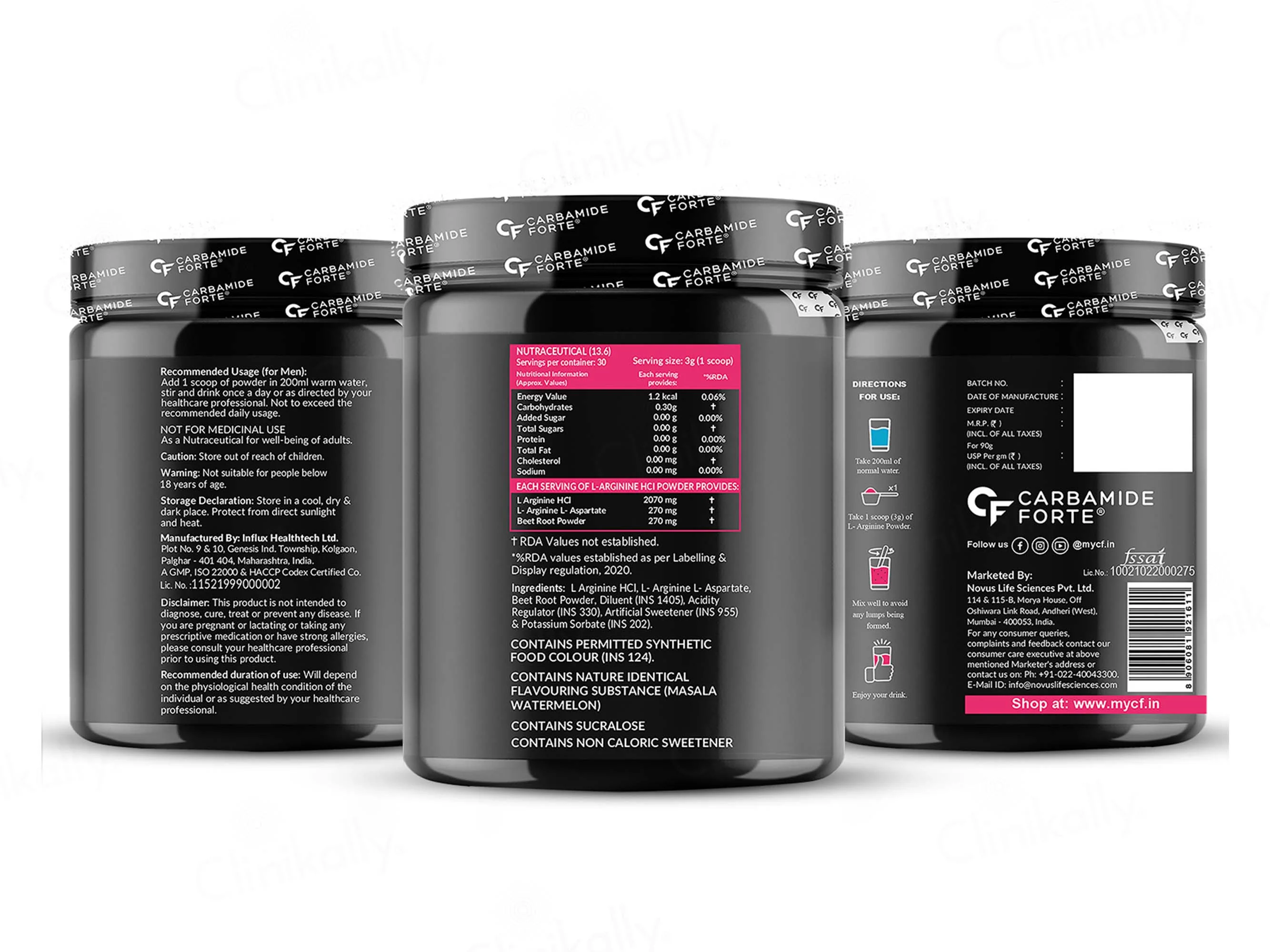 Carbamide Forte L Arginine 3000mg Powder - Masala Watermelon Flavour - Image 10