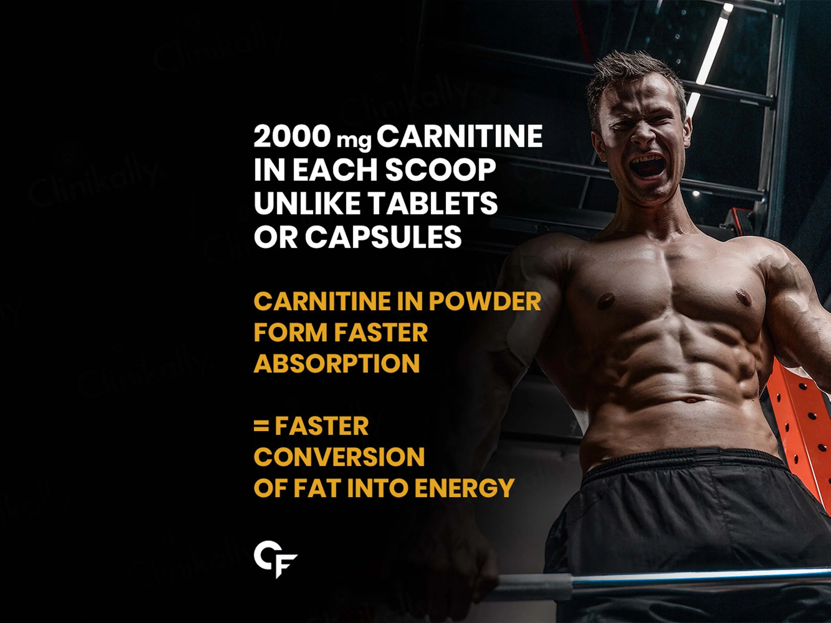 Carbamide Forte L-Carnitine L-Tartrate 2000mg Pre & Post Workout Powder - Mango Flavour - Image 3