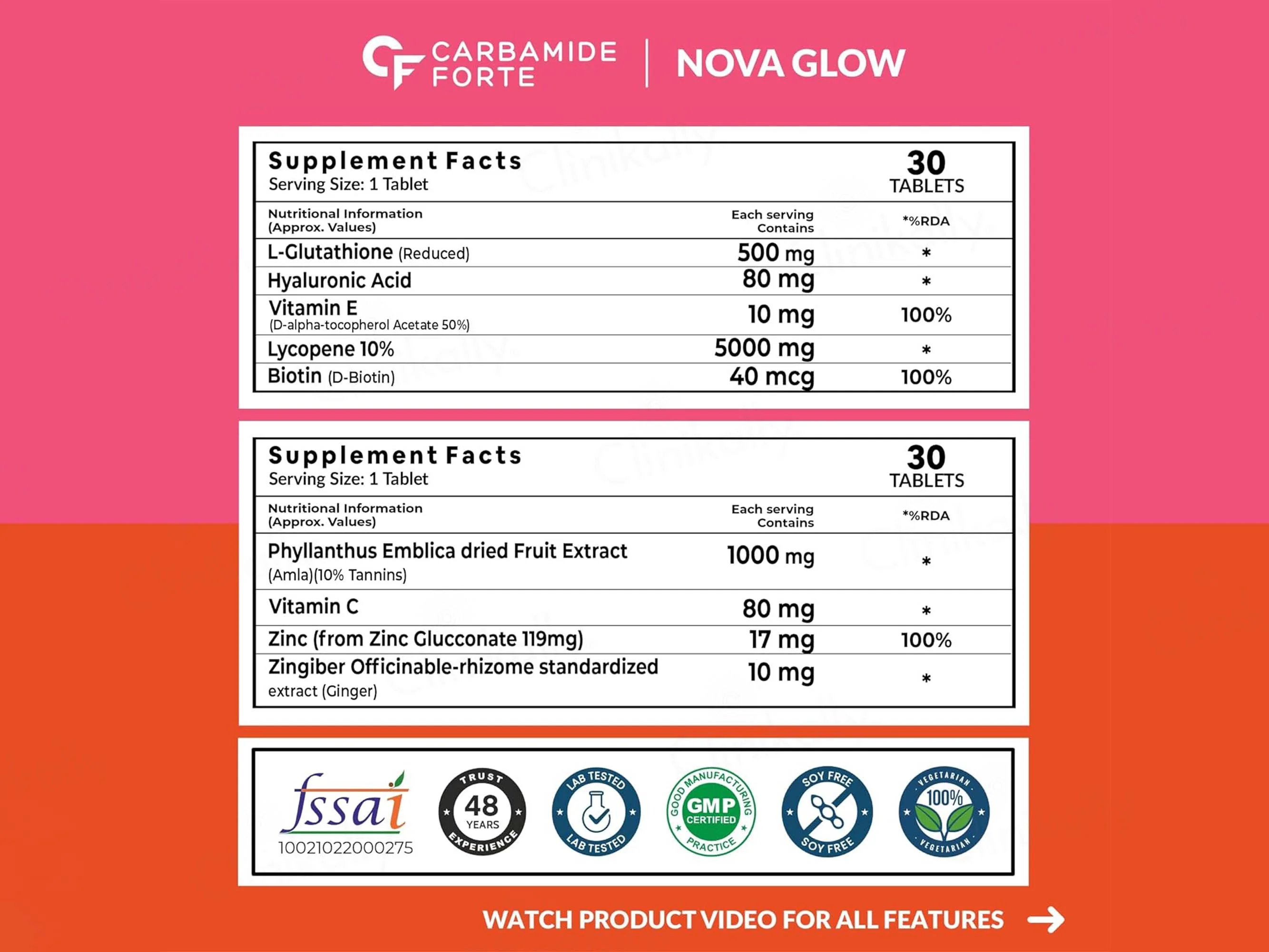 Carbamide Forte L-Glutathione + Vitamin C 1000mg Tablet Combo Pack - Image 2