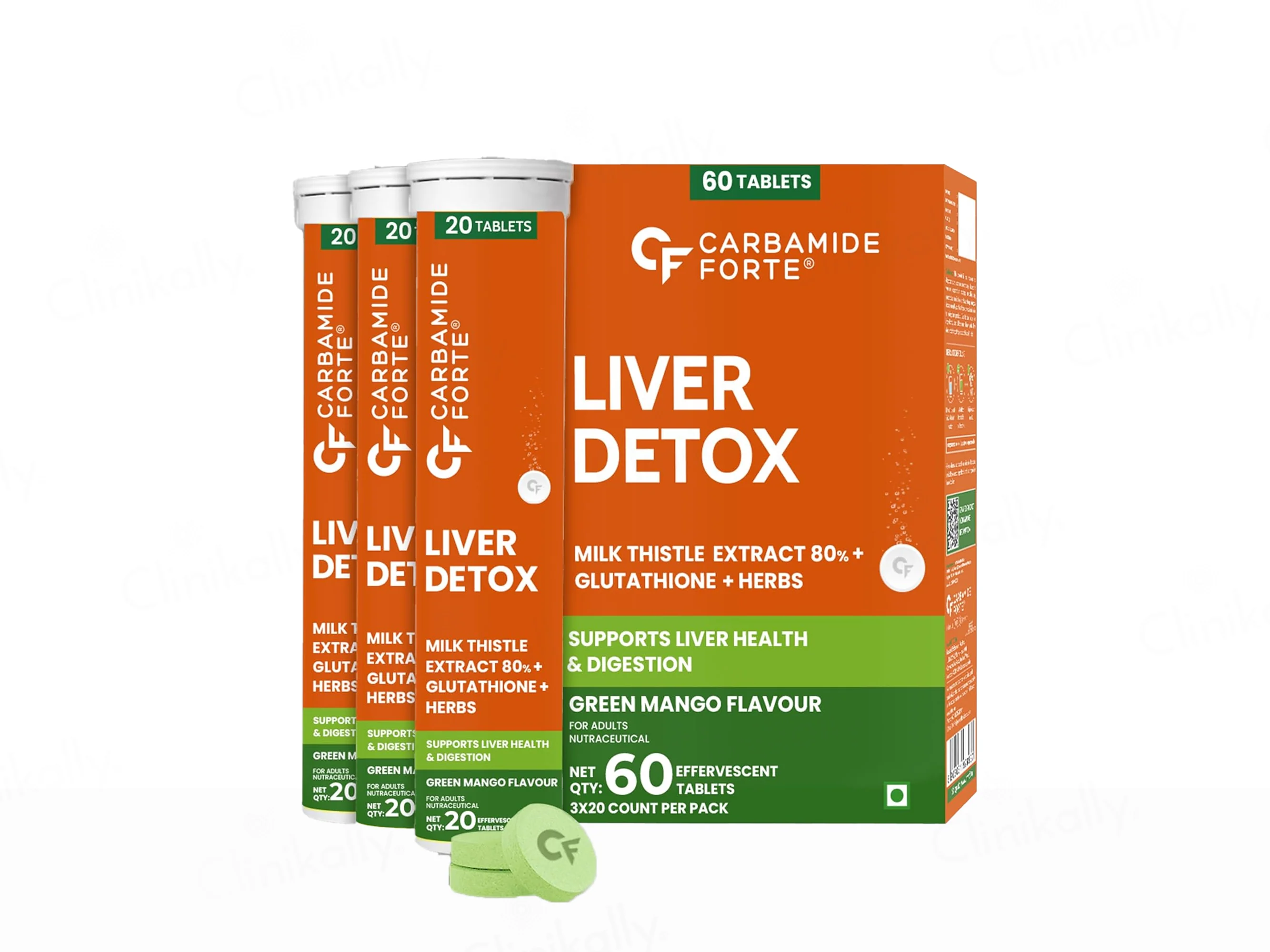 Carbamide Forte Liver Detox Effervescent Tablet - Green Mango Flavour - Image 4
