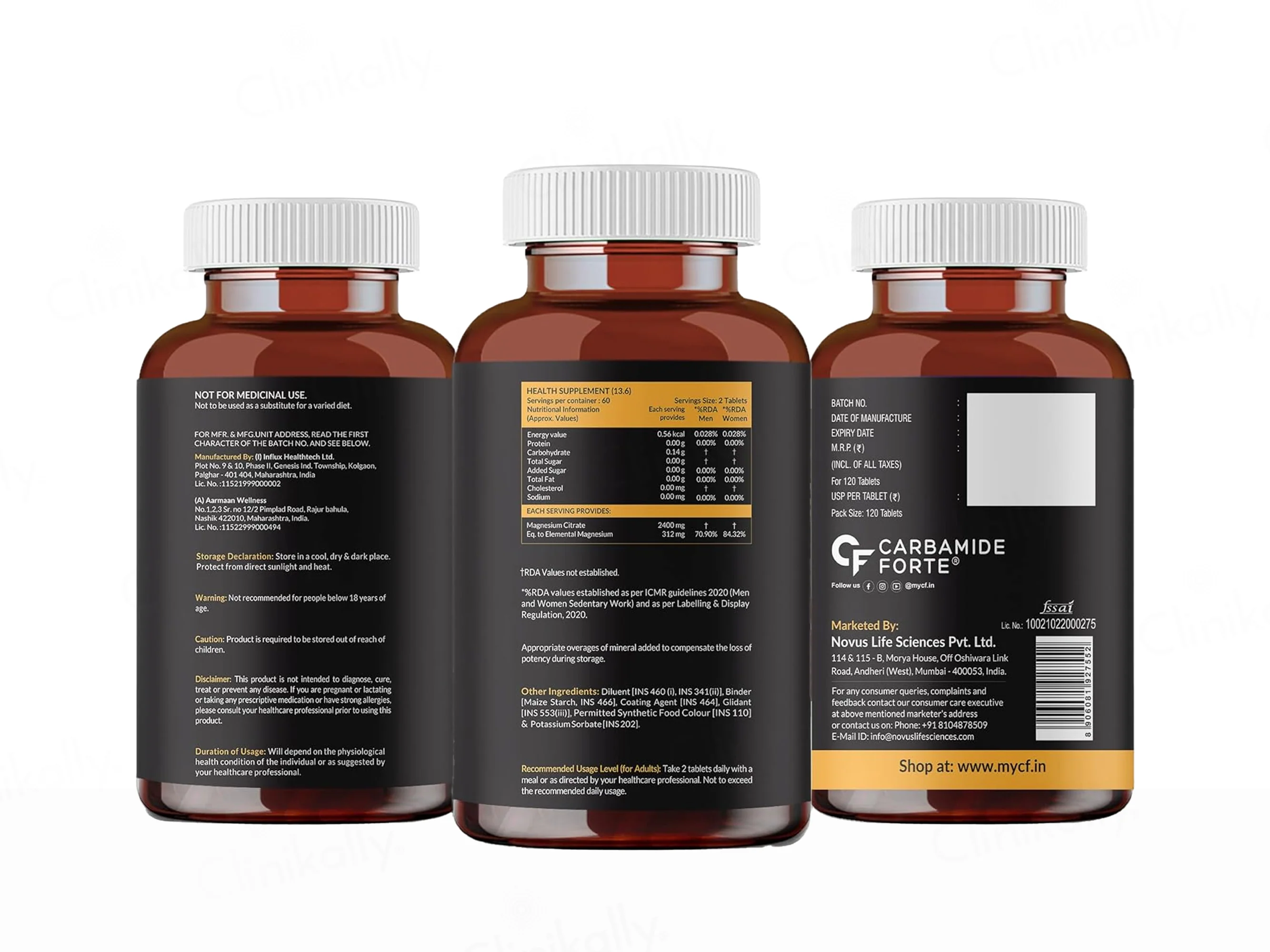 Carbamide Forte Magnesium Citrate 2400mg Health Supplement Tablet - Image 10