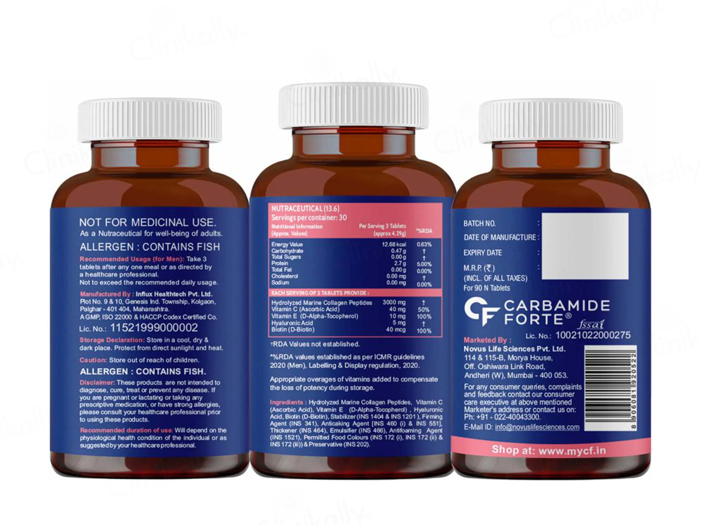 Carbamide Forte Marine Collagen For Skin Tablet For Men - Image 10