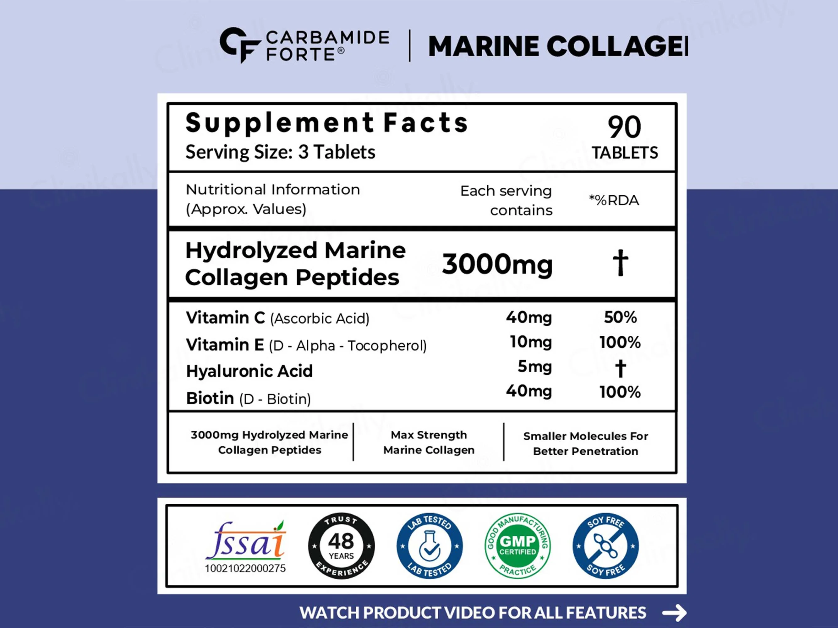 Carbamide Forte Marine Collagen For Skin Tablet For Men - Image 3