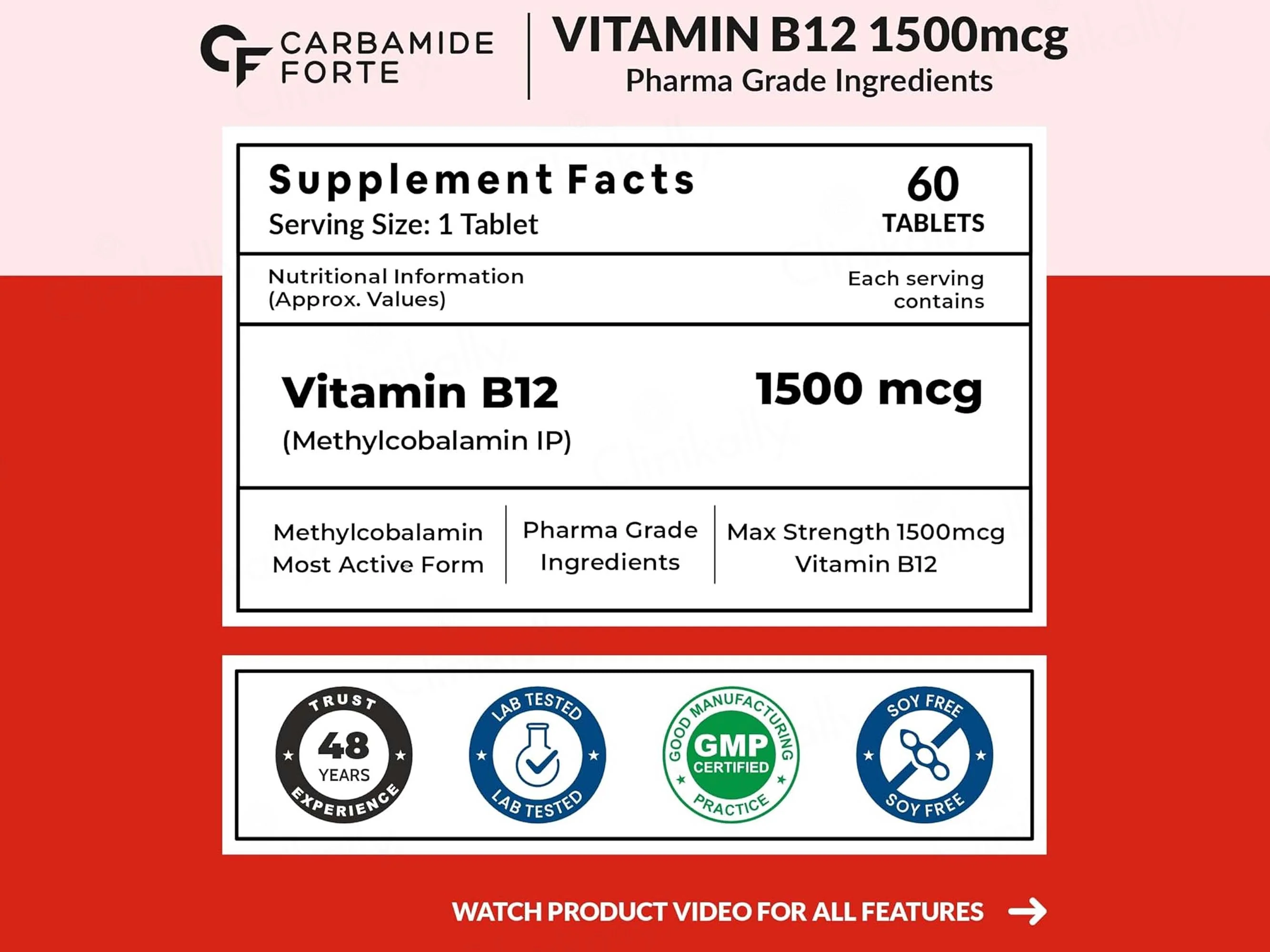 Carbamide Forte Methylcobalamin 1500mcg Tablet - Image 2