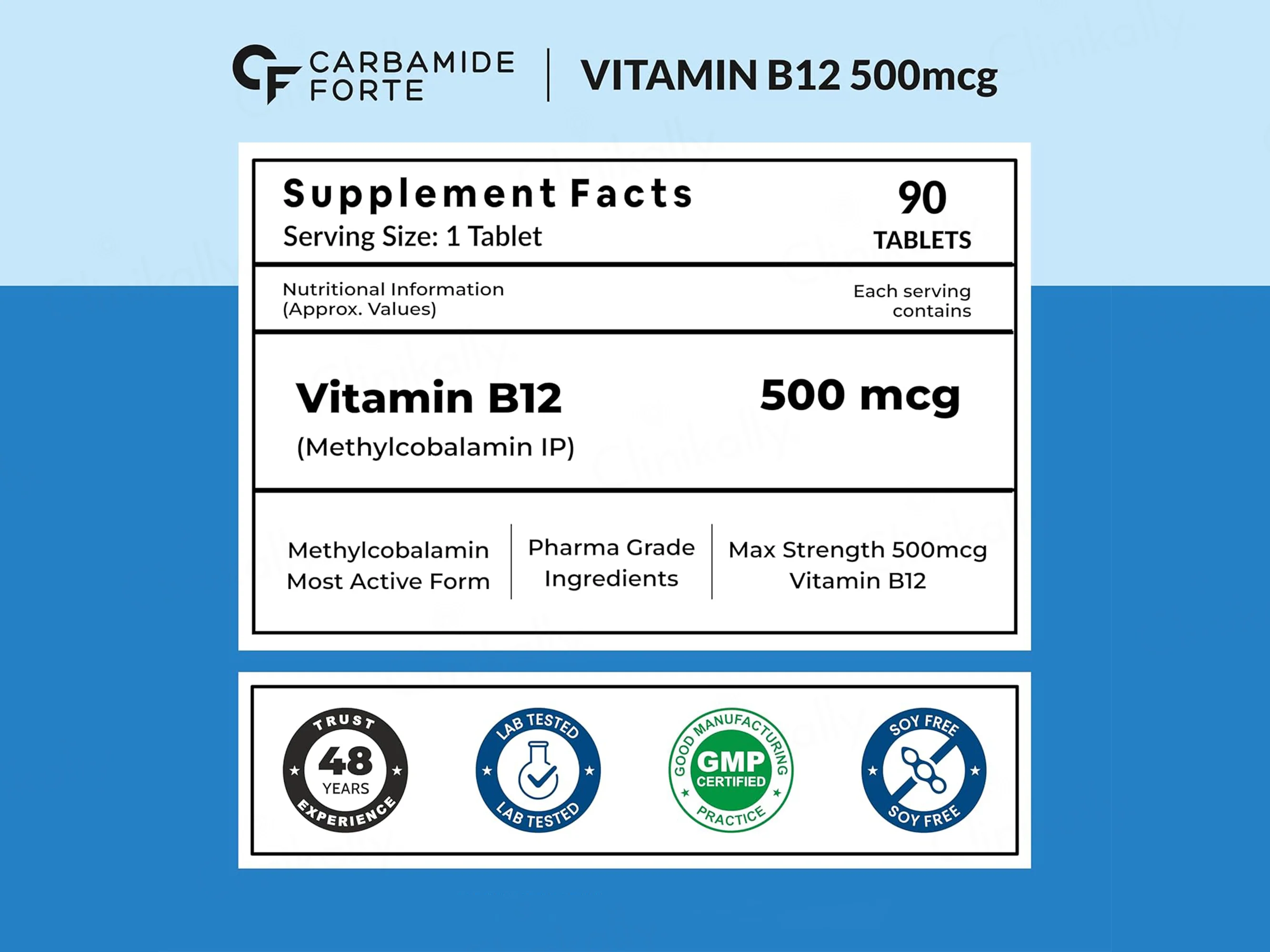 Carbamide Forte Methylcobalamin 500mcg Tablet - Image 2